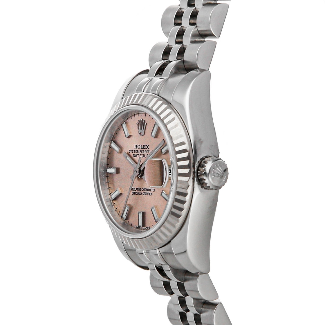 

Rolex Pink 18K White Gold And Stainless Steel Datejust 179174 Women's Wristwatch 26 MM