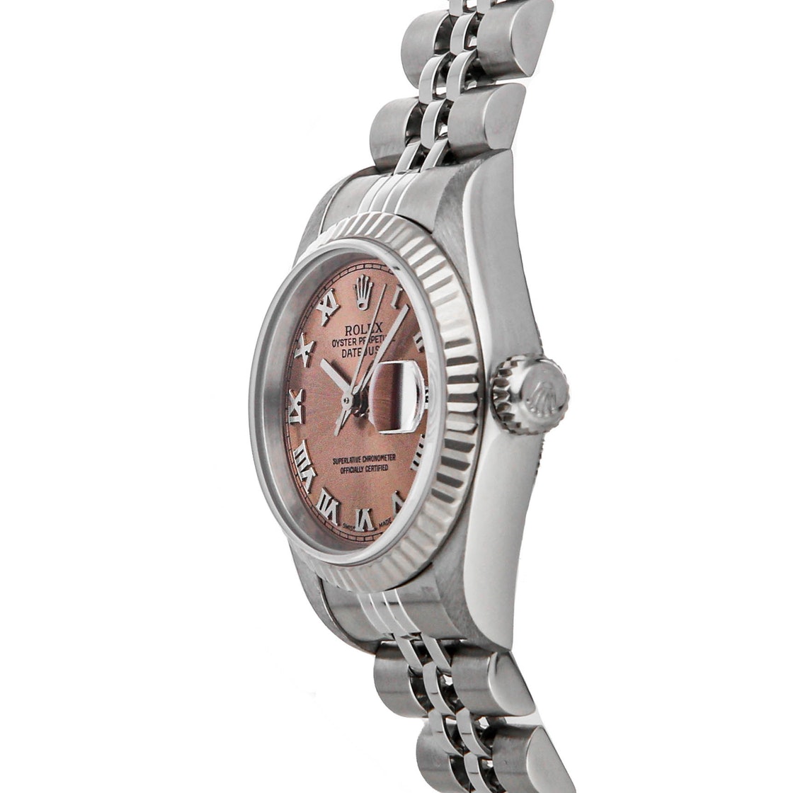 

Rolex Pink 18K White Gold And Stainless Steel Datejust 79174 Women's Wristwatch 26 MM