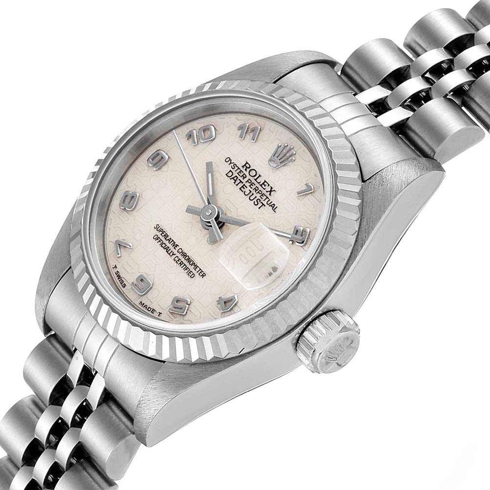 

Rolex Sivler 18K White Gold And Stainless Steel Datejust 69174 Women's Wristwatch 26 MM, Silver