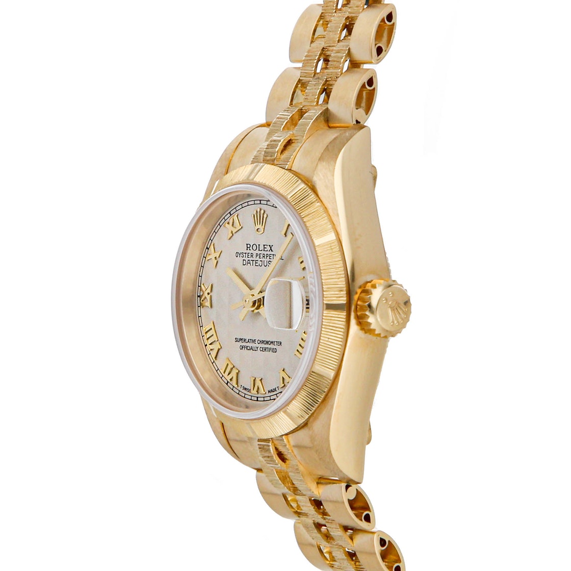 

Rolex Silver 18K Yellow Gold Datejust 69278 Women's Wristwatch 26 MM