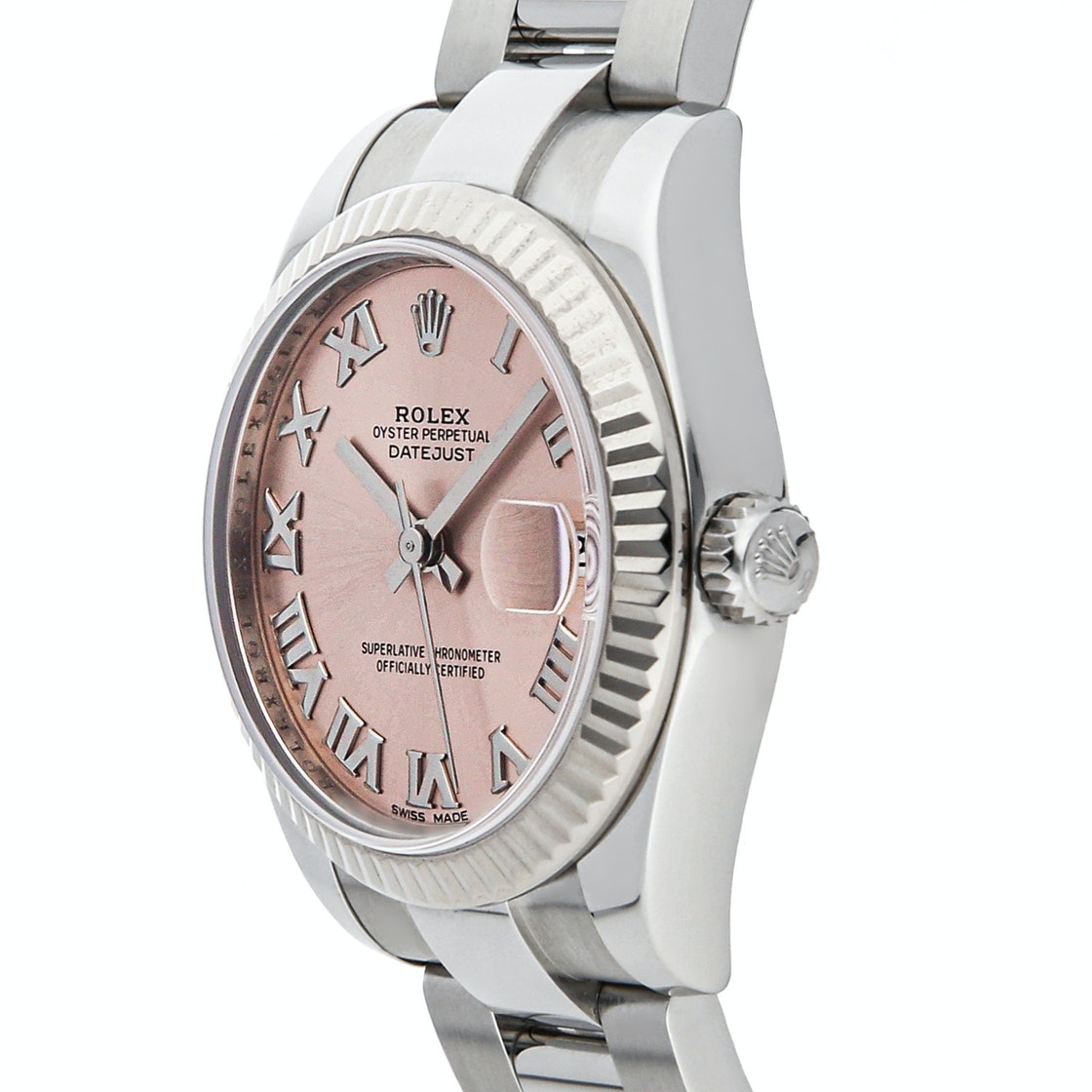 

Rolex Pink 18K White Gold And Stainless Steel Datejust 178274 Women's Wristwatch 31 MM