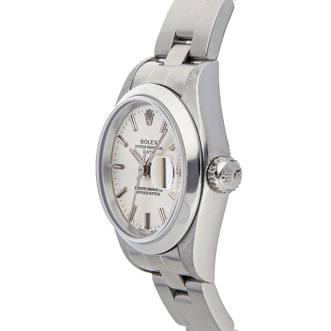 

Rolex Silver Stainless Steel Oyster Perpetual Date 79160 Women's Wristwatch 26 MM