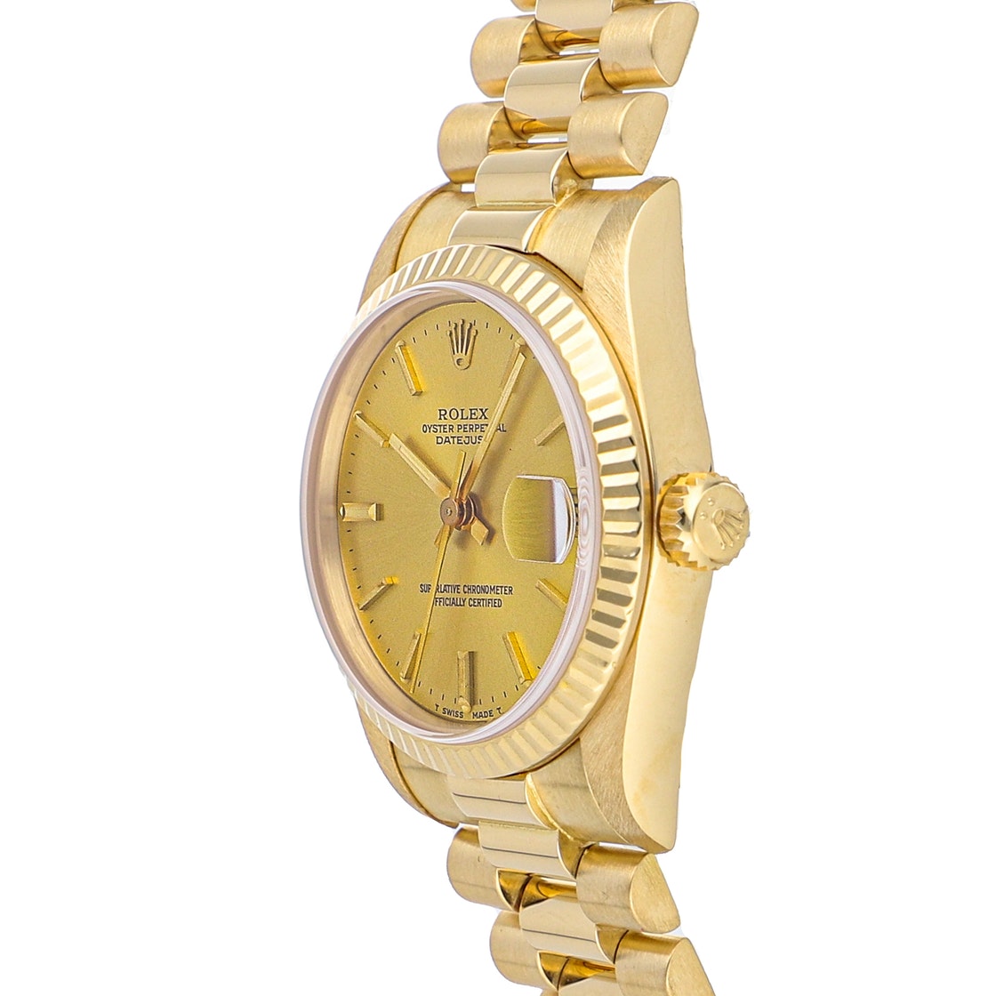 

Rolex Champagne 18K Yellow Gold Datejust 68278 Women's Wristwatch 31 MM