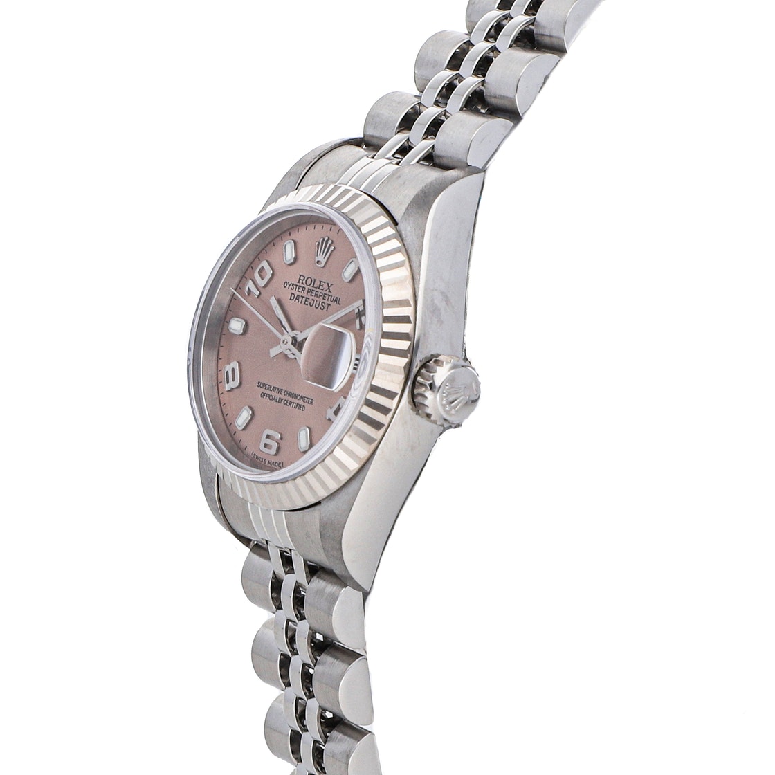 

Rolex Pink 18K White Gold And Stainless Steel Datejust 79174 Women's Wristwatch 26 MM