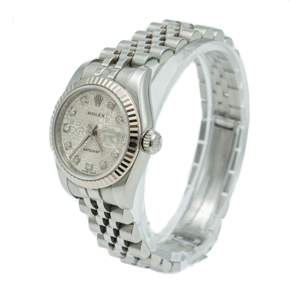 

Rolex Datejust Stainless Steel Jubilee Diamond Dial Ladies Watch, Cream