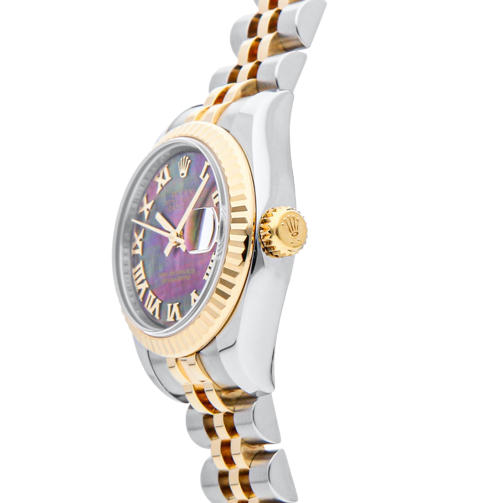 

Rolex MOP 18K Yellow Gold And Stainless Steel Datejust 179173 Women's Wristwatch 26 MM, Multicolor