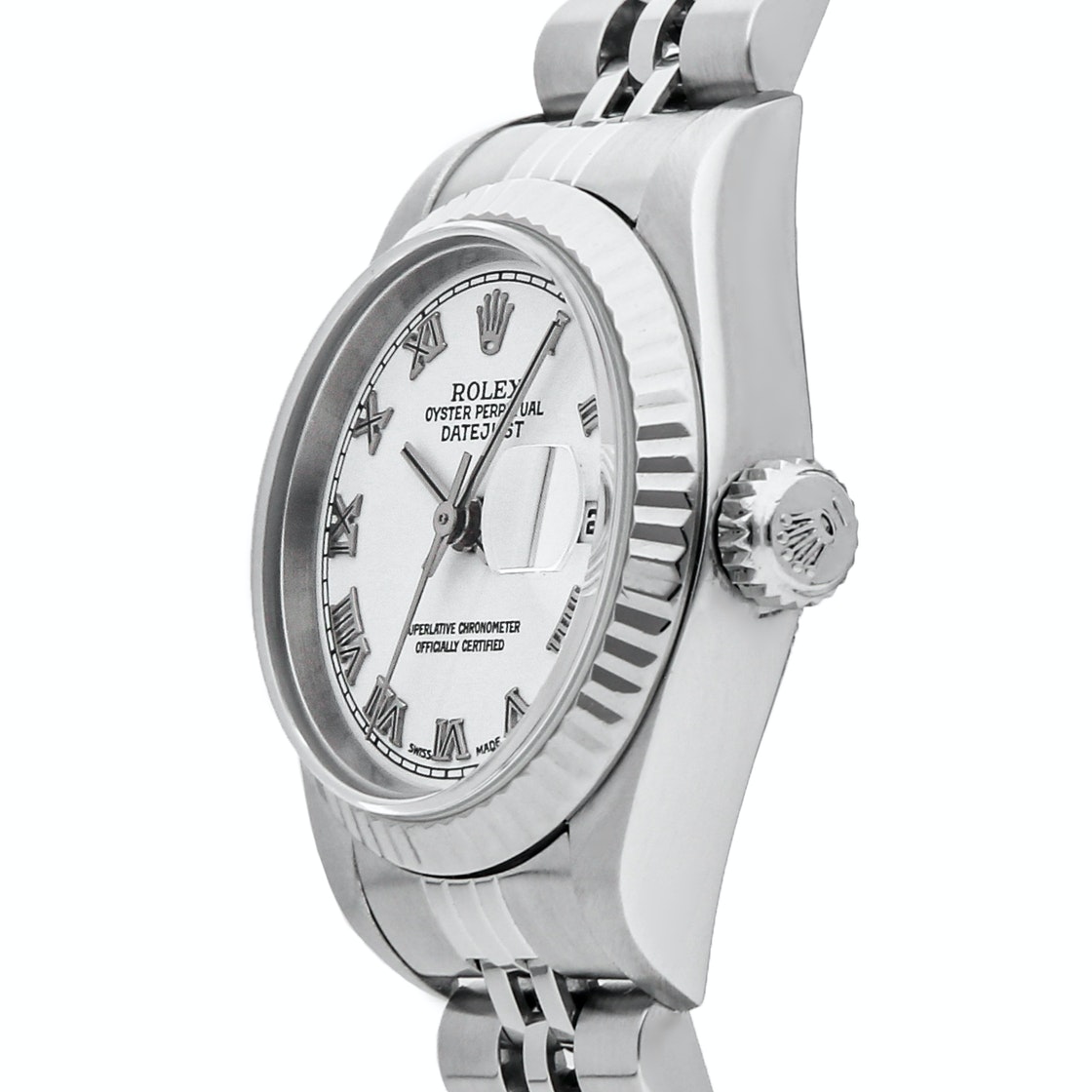

Rolex White 18k White Gold And Stainless Steel Datejust 79174 Women's Wristwatch 26 MM