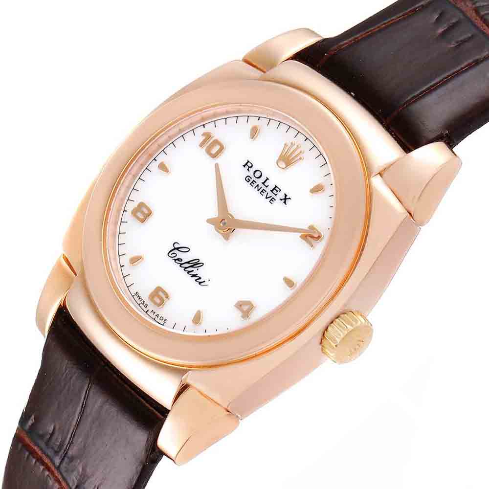 

Rolex White 18k Rose Gold Cellini Cestello 5310 Women's Wristwatch 26 MM