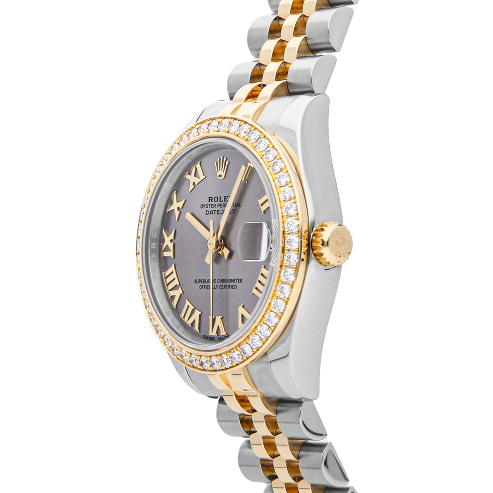 

Rolex Silver Diamonds 18k Yellow Gold And Stainless Steel Datejust 178383 Women's Wristwatch 31 MM
