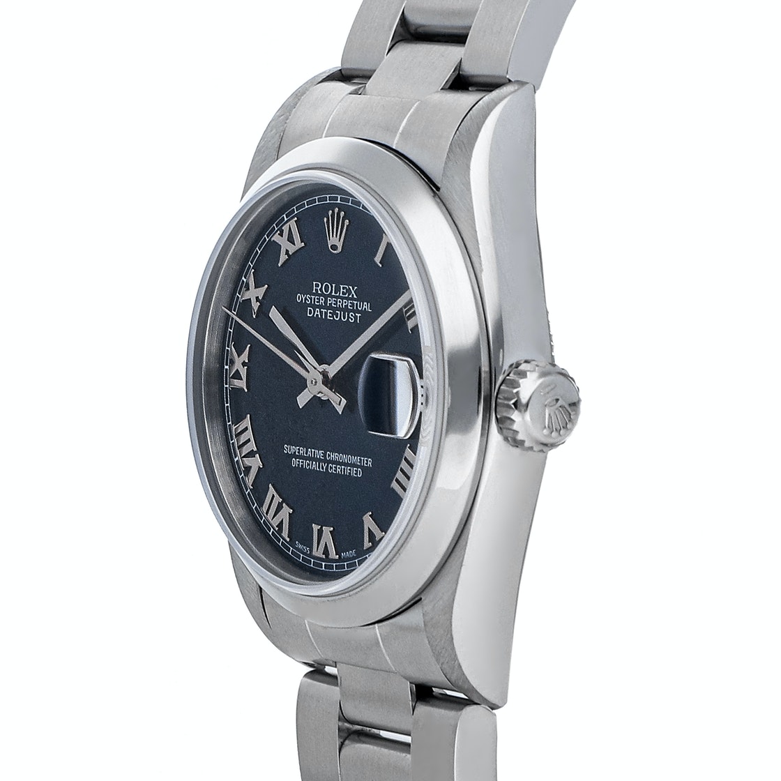 

Rolex Blue Stainless Steel Datejust 68240 Women's Wristwatch 31 MM