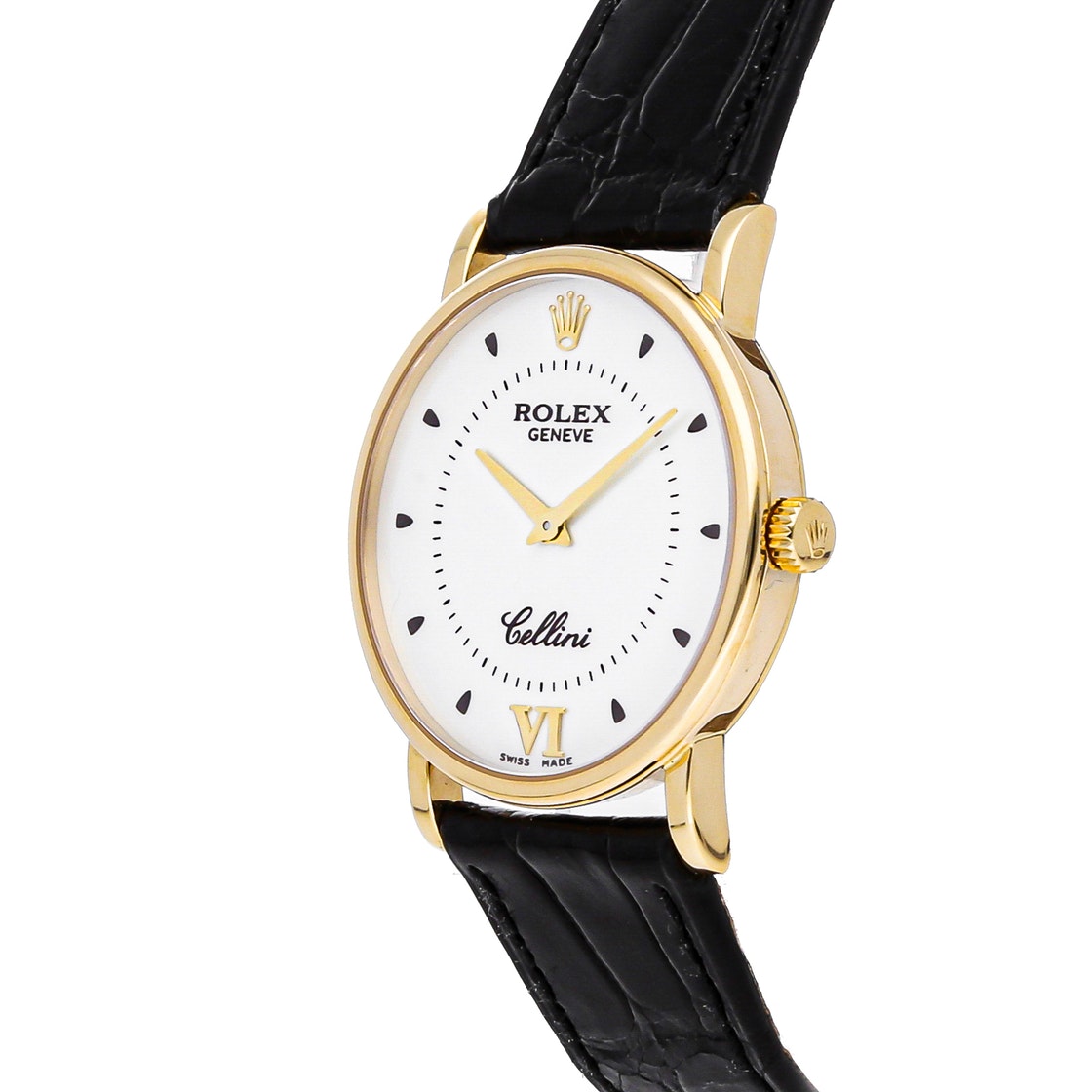 

Rolex White 18K Yellow Gold Cellini 5115/8 Women's Wristwatch 32 MM