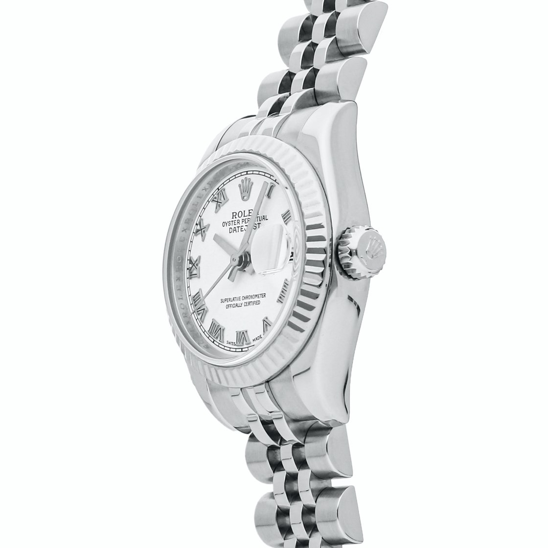 

Rolex White 18K White Gold And Stainless Steel Datejust 179174 Women's Wristwatch 26 MM