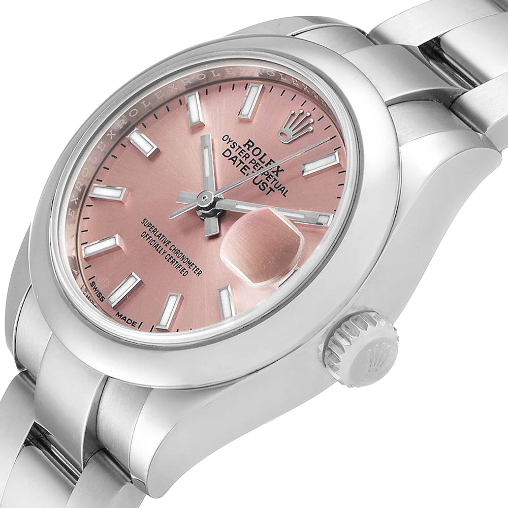 

Rolex Pink Stainless Steel Datejust 279160 Men's Wristwatch 28 MM