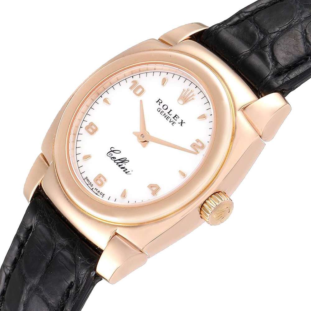 

Rolex White 18k Rose Gold Cellini Cestello 5310 Women's Wristwatch 26 MM