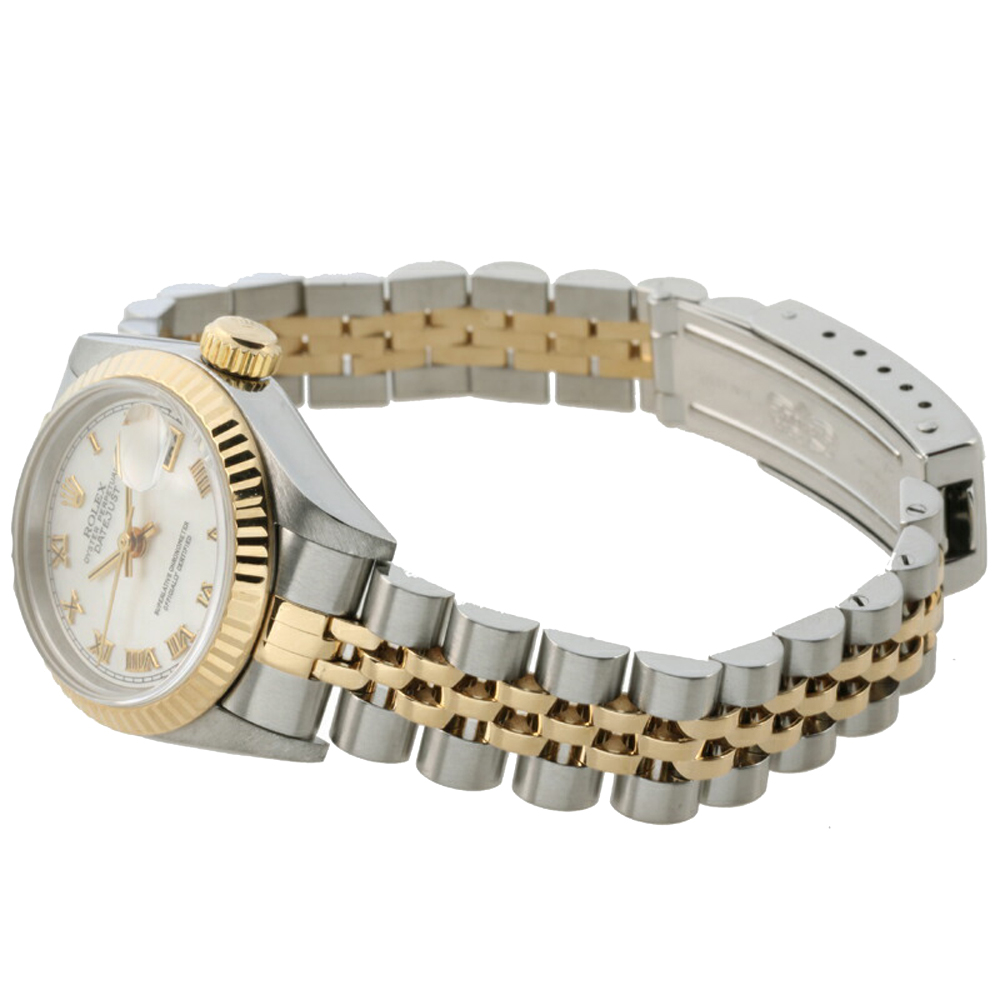 

Rolex MOP 18K Yellow Gold And Stainless Steel Datejust 69173NR Automatic Women's Wristwatch 26 MM, White