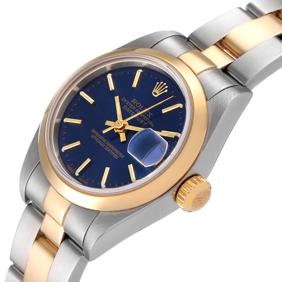 

Rolex Blue 18K Yellow Gold And Stainless Steel Datejust 79163 Women's Wristwatch 26 MM