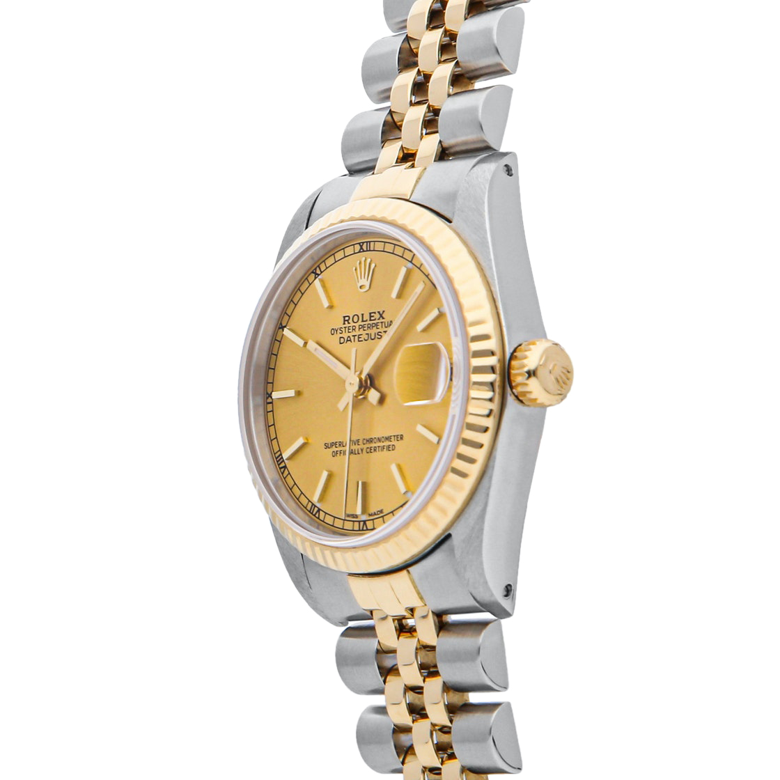 

Rolex Champagne 18K Yellow Gold Stainless Steel Datejust 68273 Women's Wristwatch