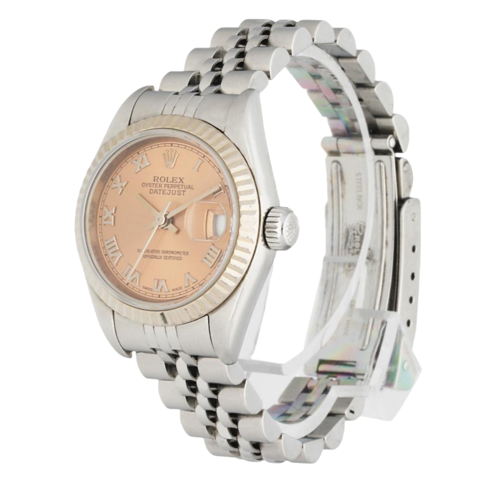 

Rolex Salmon 18K White Gold And Stainless Steel Datejust 79174 Women's Wristwatch 26 MM, Pink