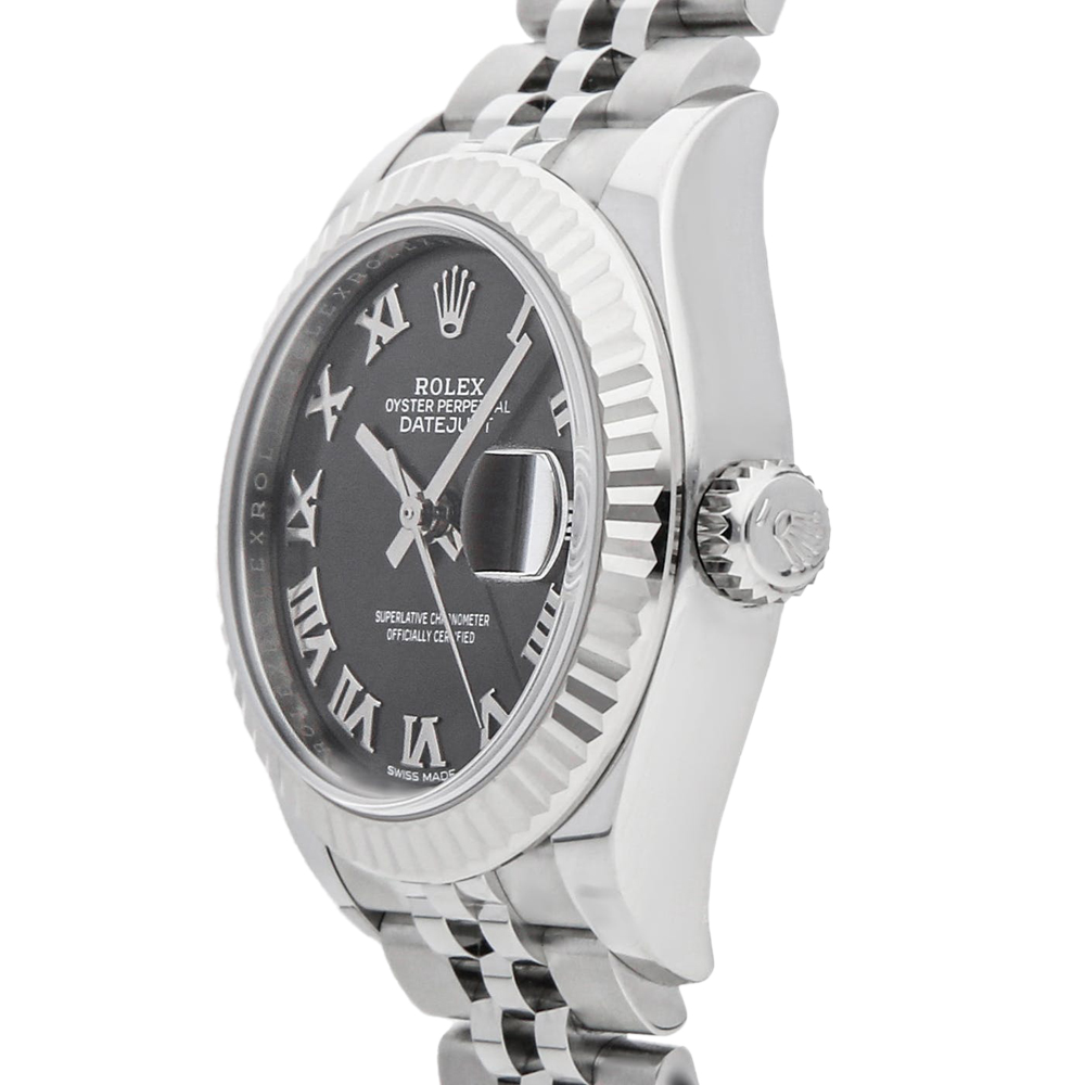 

Rolex Grey Stainless Steel Datejust 279174 Women's Wristwatch 28 MM