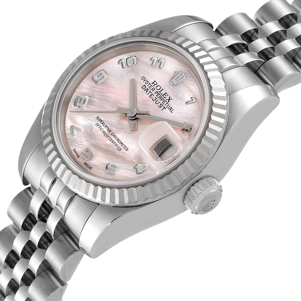 

Rolex MOP Stainless Steel Datejust 179174 Women's Wristwatch 26 MM, Pink