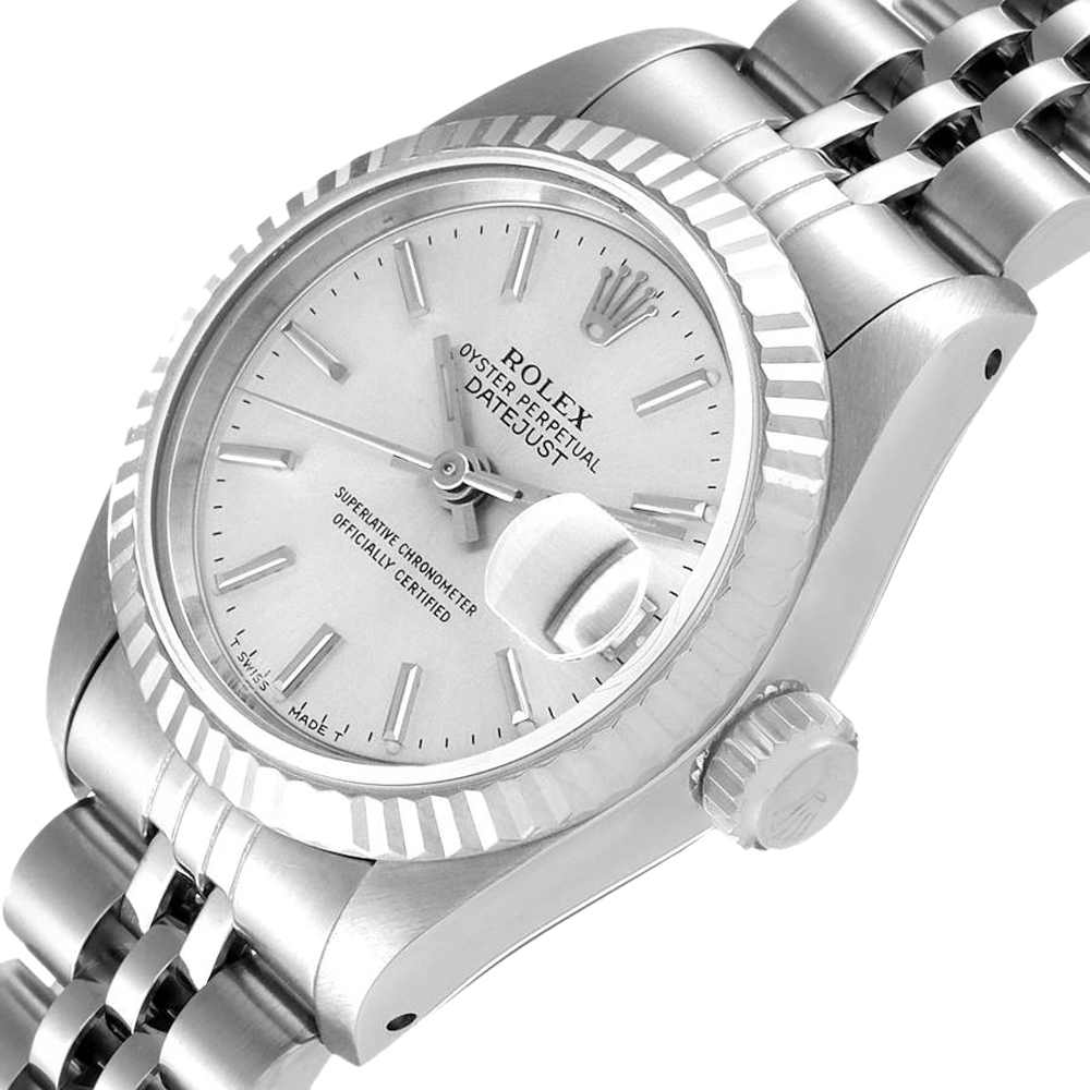

Rolex Silver Stainless Steel Datejust 69174 Women's Wristwatch 26 MM