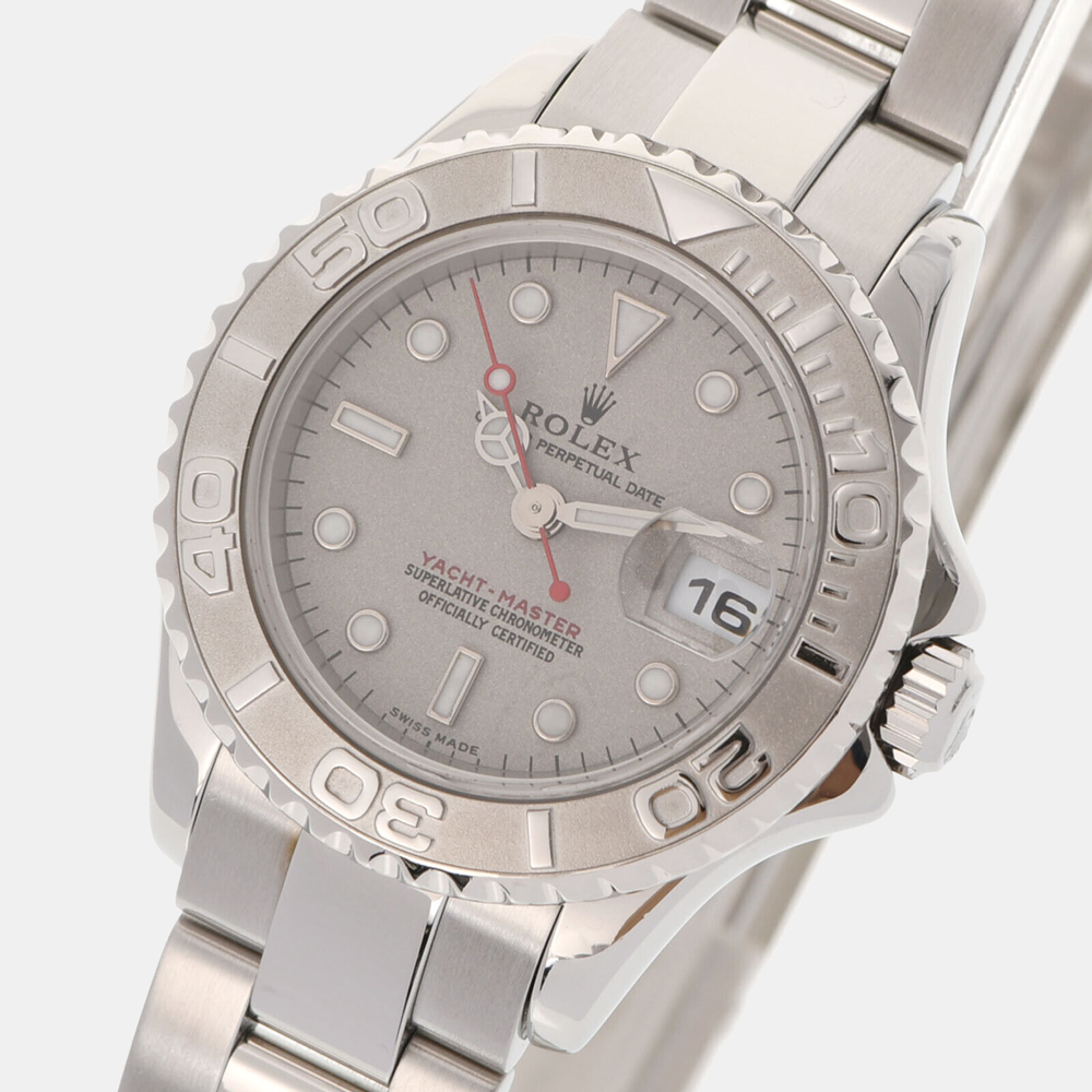 

Rolex Silver Stainless Steel Yachtmaster 169622 Women's Wristwatch 29 mm