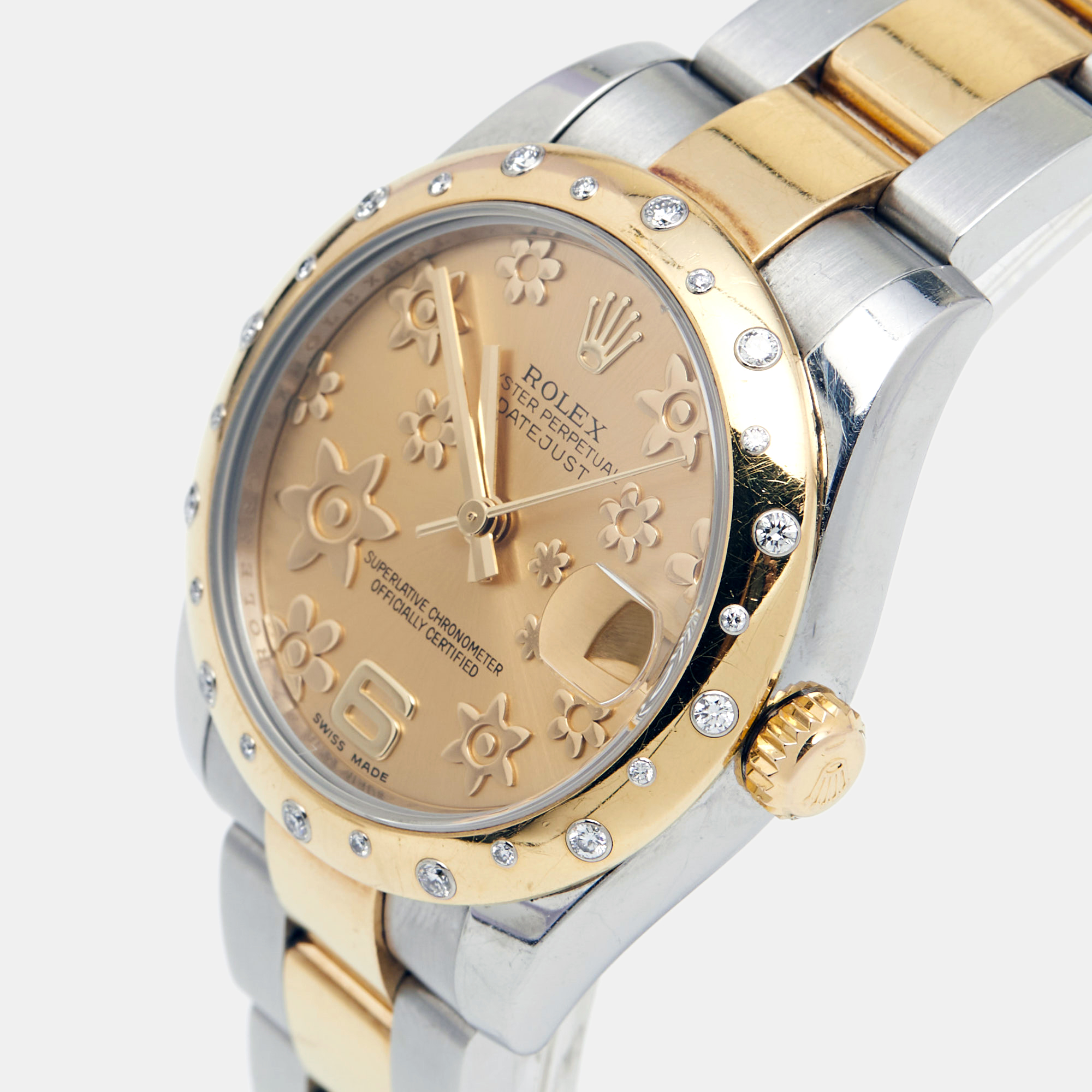 

Rolex Champagne Floral, Gold