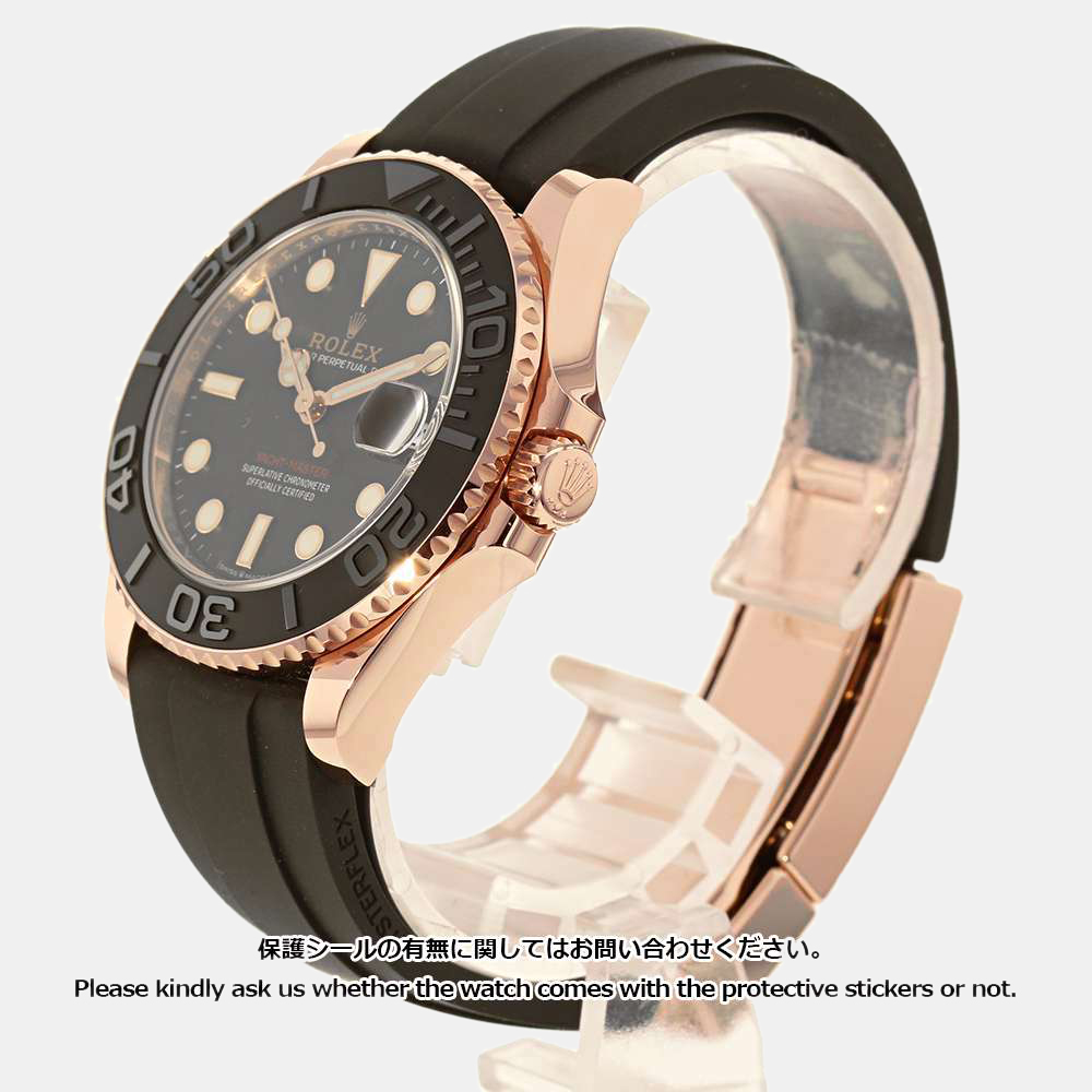 

Rolex Black 18K Pink Gold Yacht-Master 268655 Automatic Women's Wristwatch 37 mm