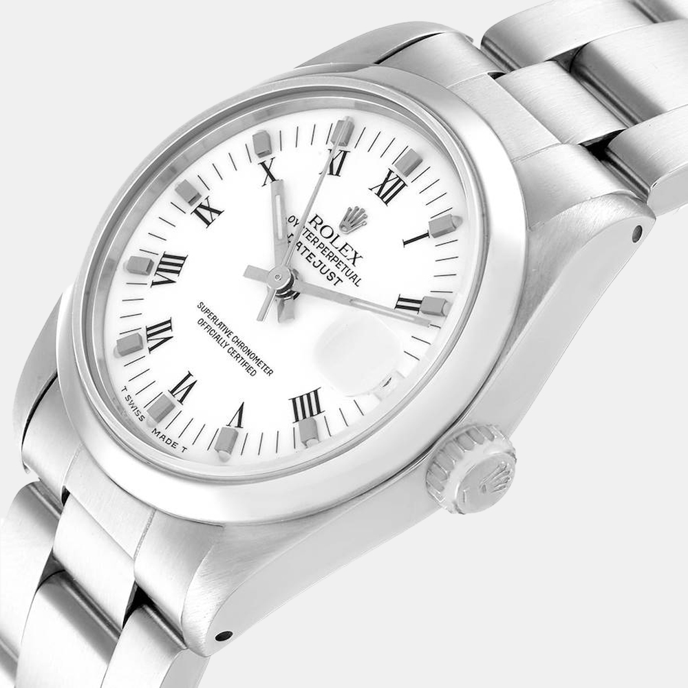 

Rolex White Stainless Steel Datejust 68240 Automatic Women's Wristwatch 31 mm