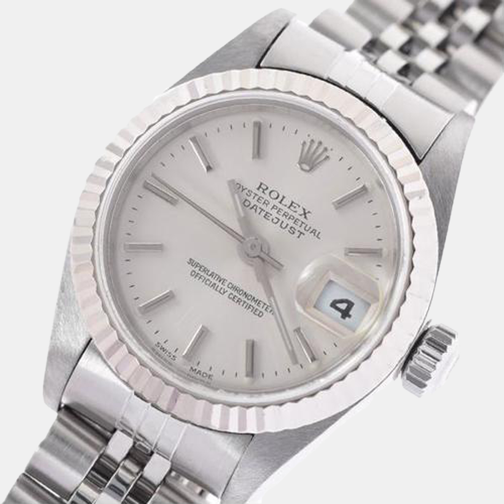 

Rolex Silver Stainless Steel Datejust 79174 Automatic Women's Wristwatch 26 mm