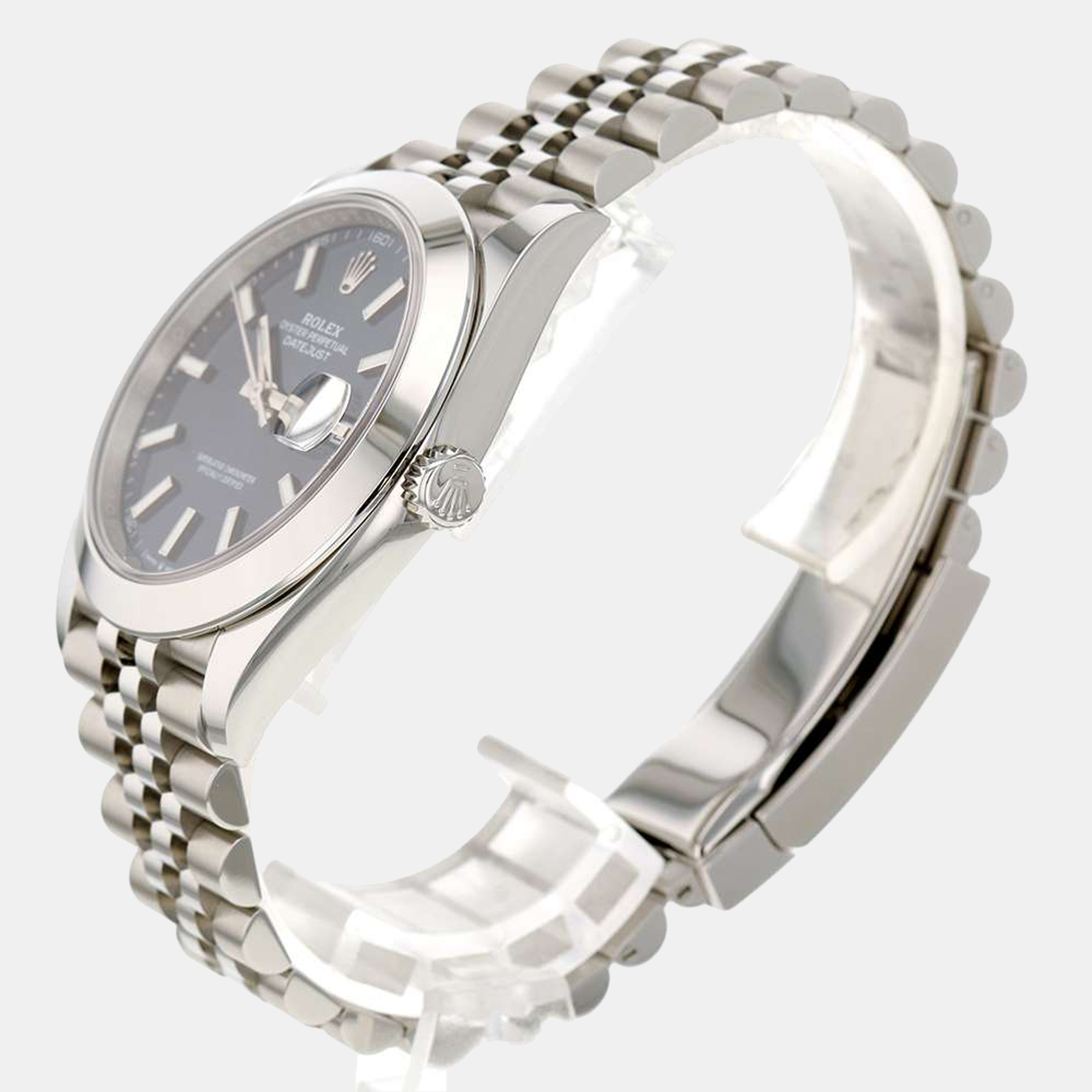 

Rolex Blue Stainless Steel Datejust 126300 Automatic Women's Wristwatch 41 mm