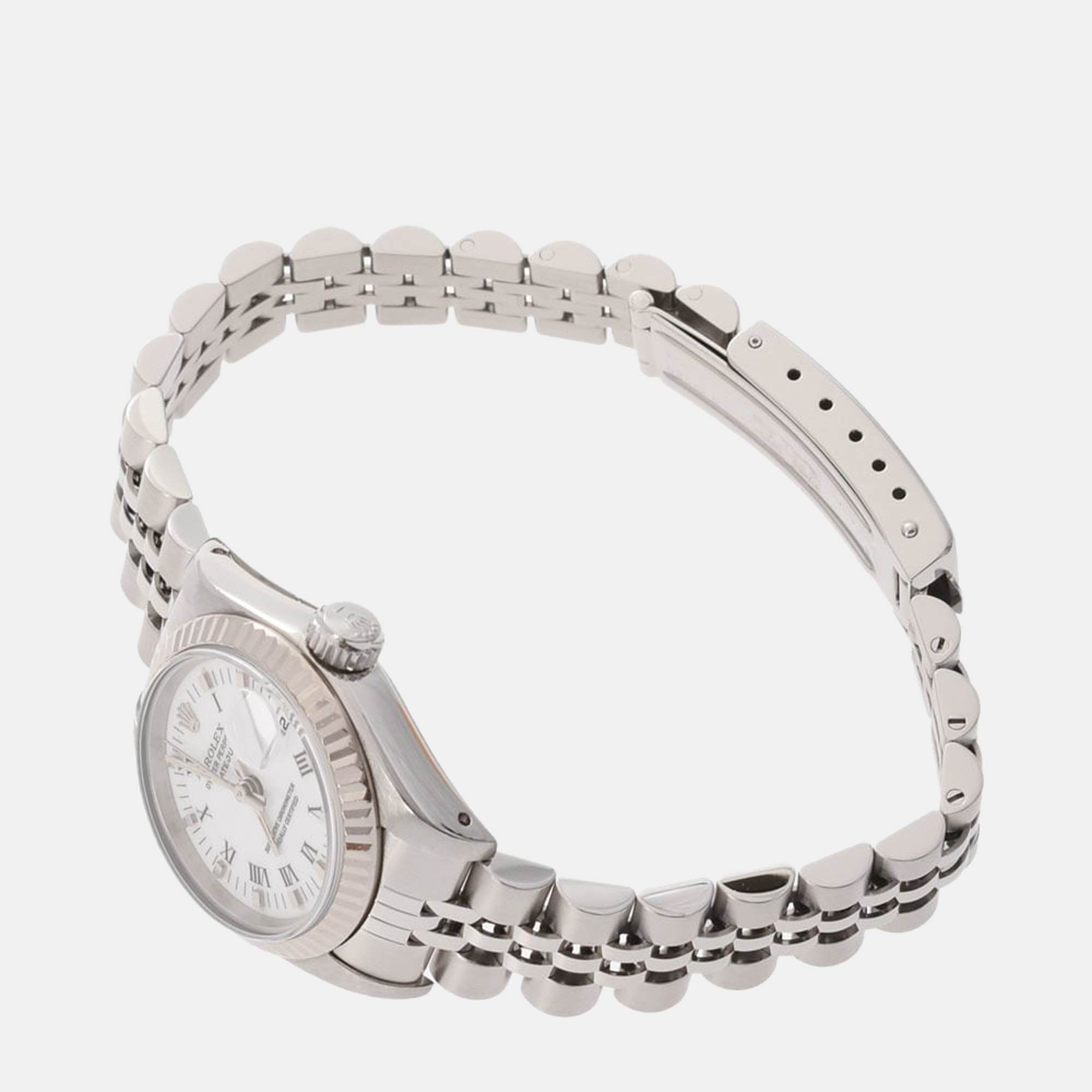 

Rolex White 18K White Gold and Stainless Steel Datejust 69174 Automatic Women's Wristwatch 26 mm