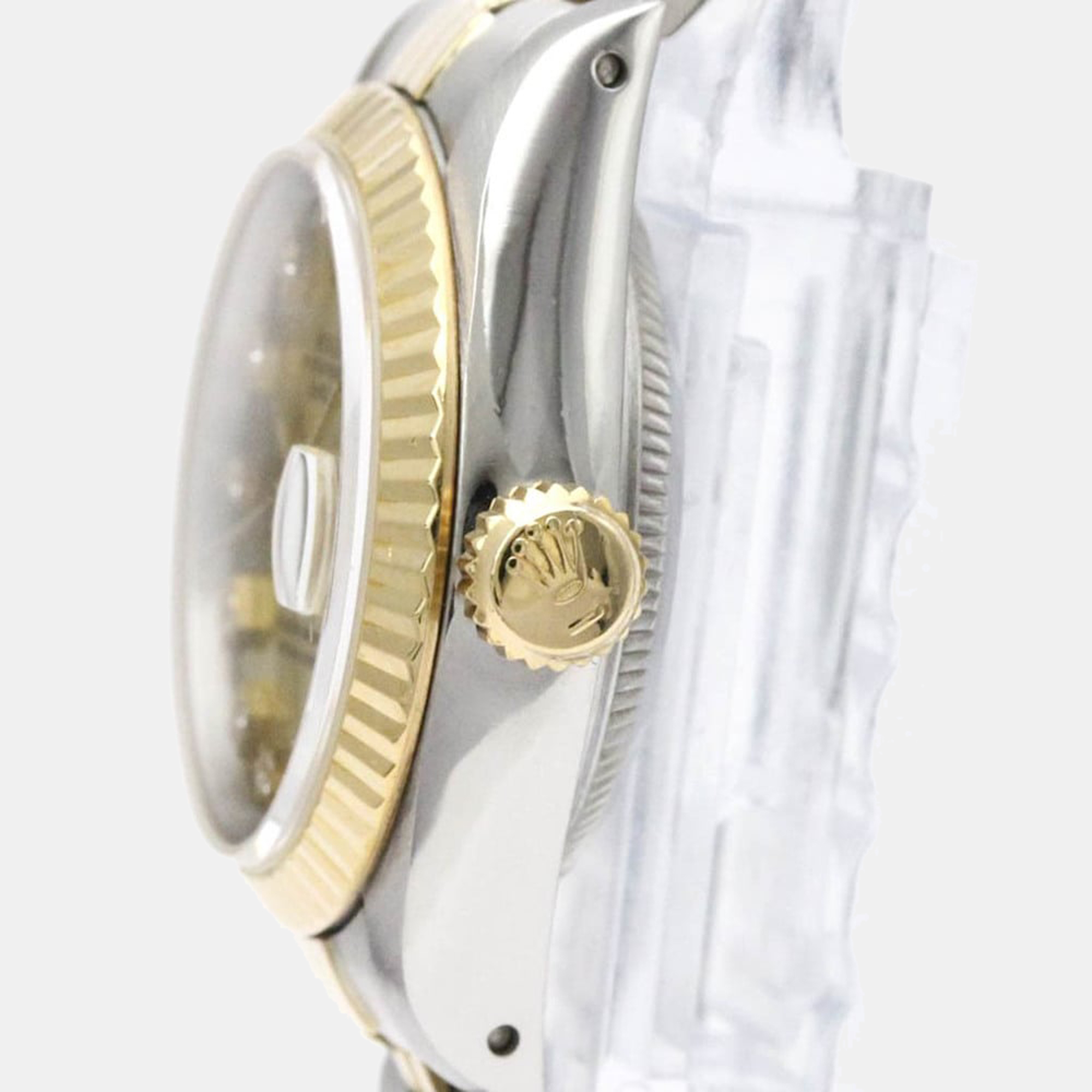 

Rolex Champagne Diamond 18k Yellow Gold And Stainless Steel Datejust 69173 Automatic Women's Wristwatch 26 mm