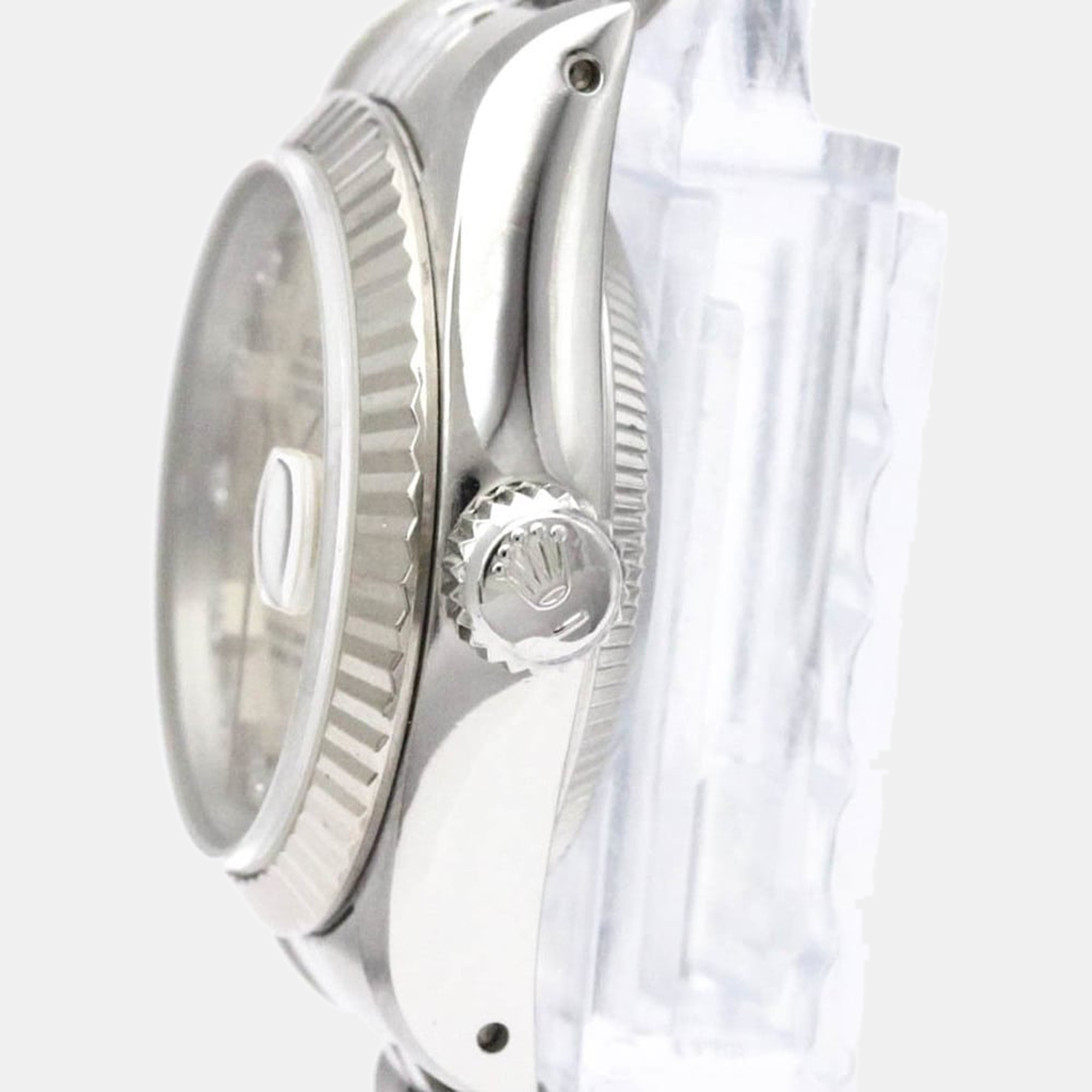 

Rolex Silver Diamond 18k White Gold And Stainless Steel Datejust 69174 Automatic Women's Wristwatch 26 mm