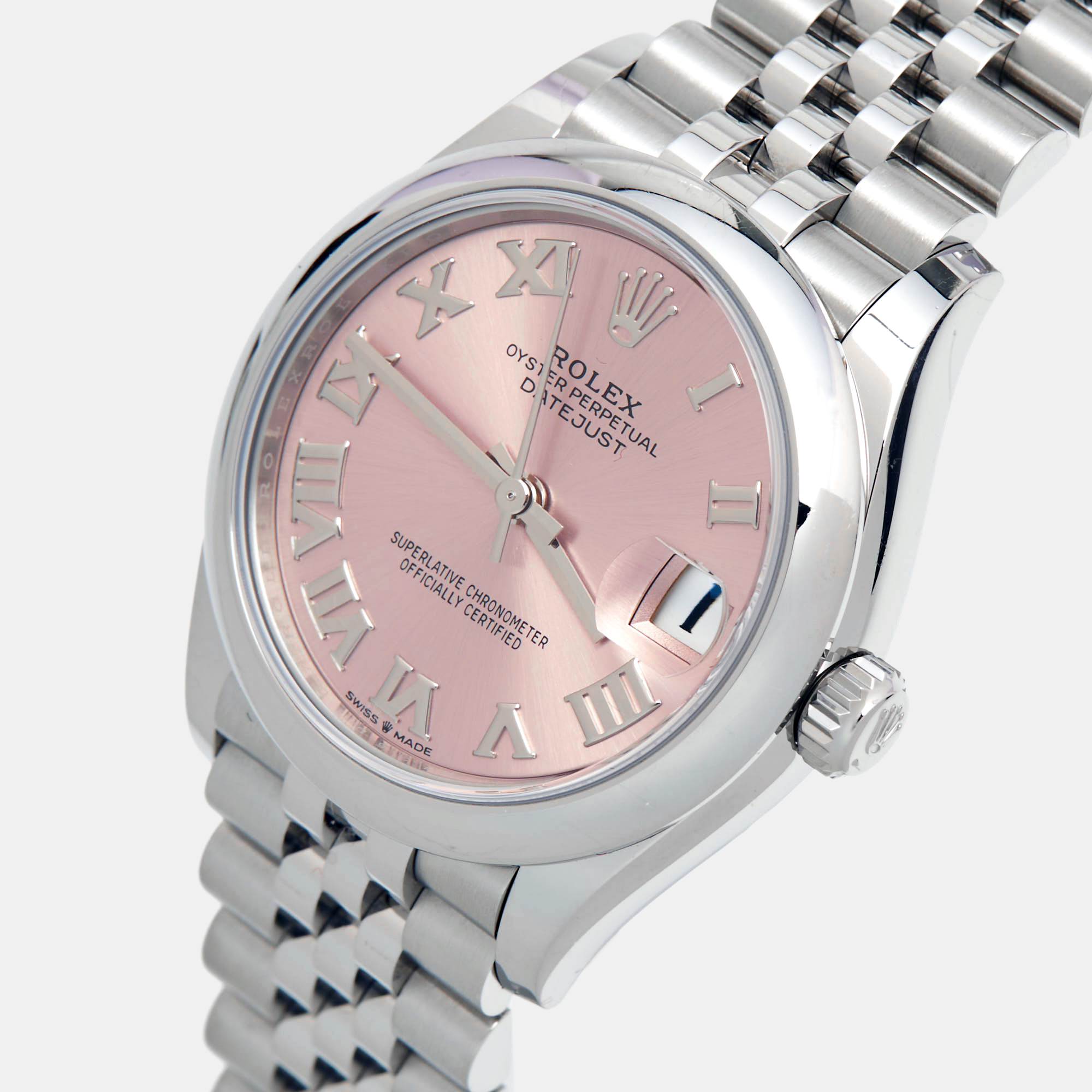 

Rolex Pink Oystersteel Datejust M278240-0014 Women's Wristwatch, Silver