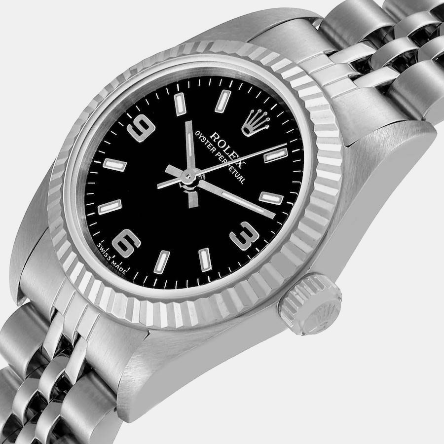 

Rolex Black Stainless Steel Oyster Perpetual