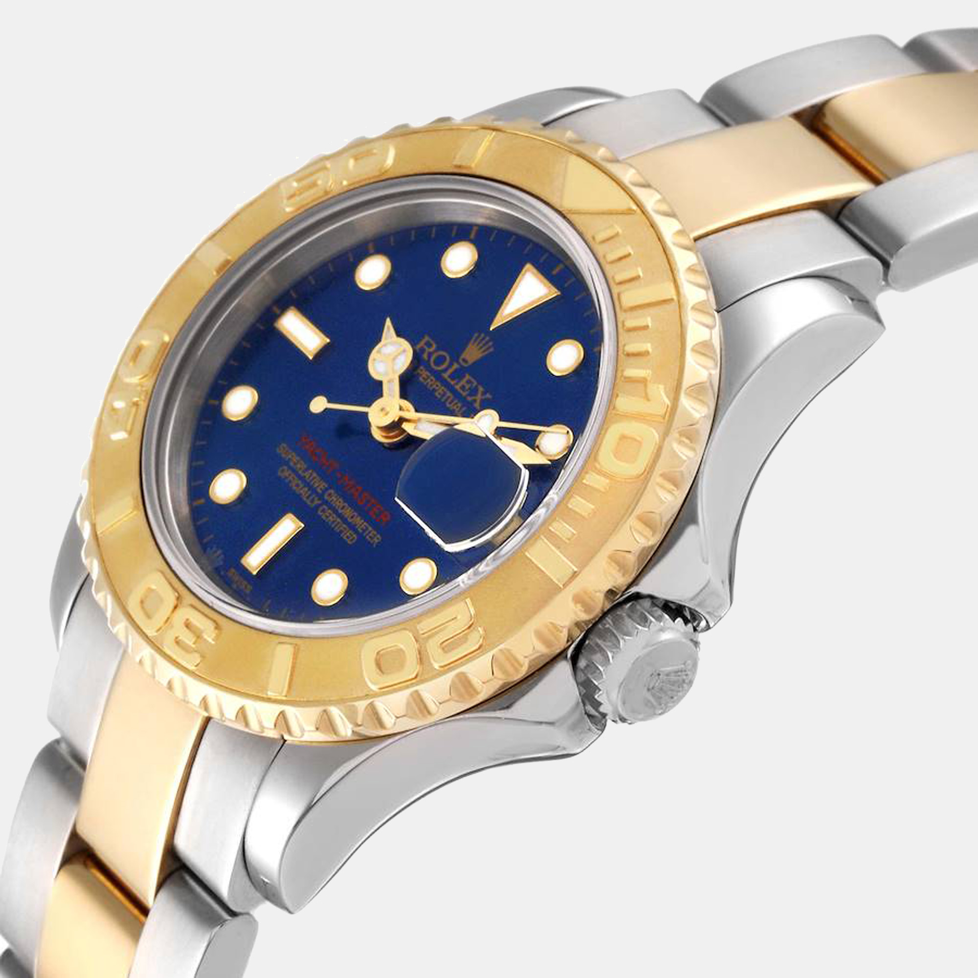 

Rolex Blue 18K Yellow Gold And Stainless Steel Yacht-Master 169623 Automatic Women's Wristwatch 29 mm