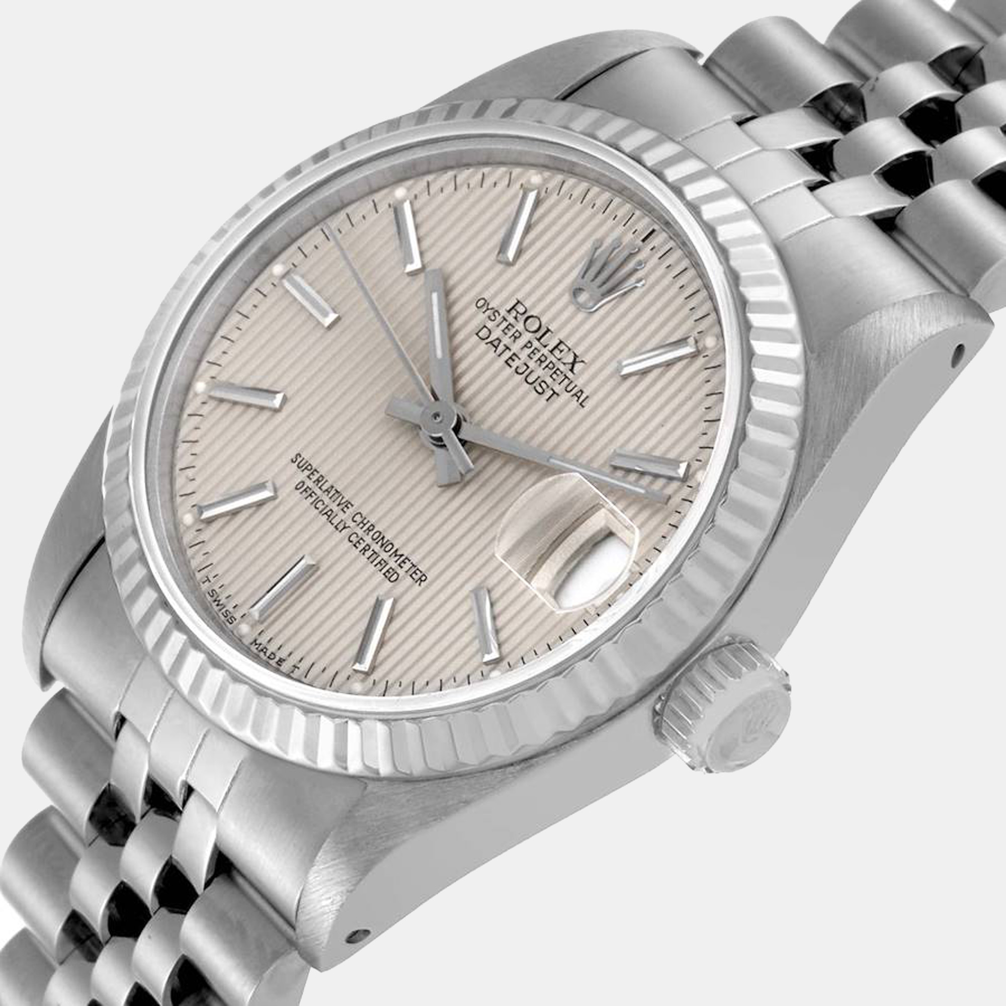 

Rolex Silver Stainless Steel Datejust 68274 Women's Wristwatch 31 mm