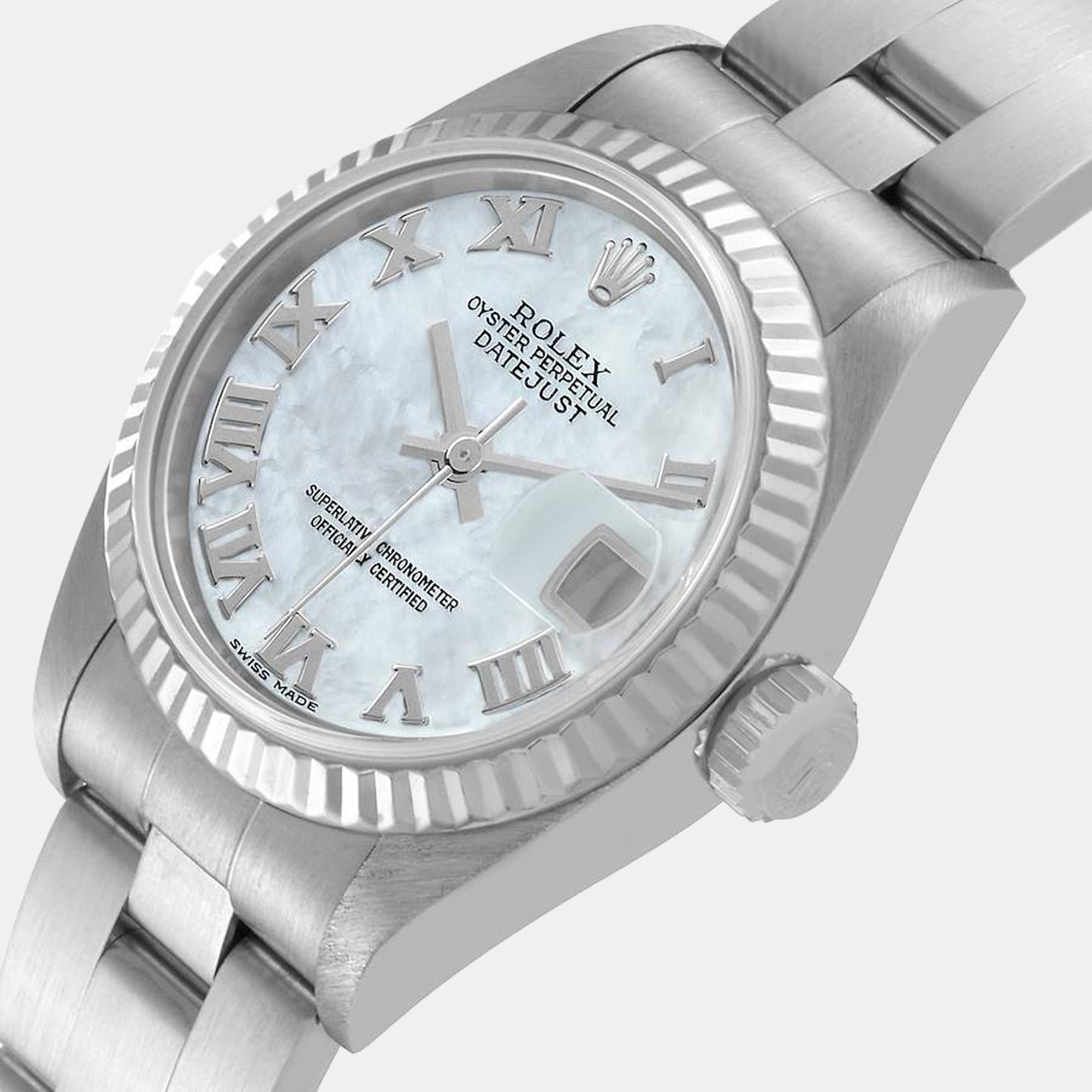 

Rolex MOP Stainless Steel Datejust 79174 Automatic Women's Wristwatch 26 mm, White