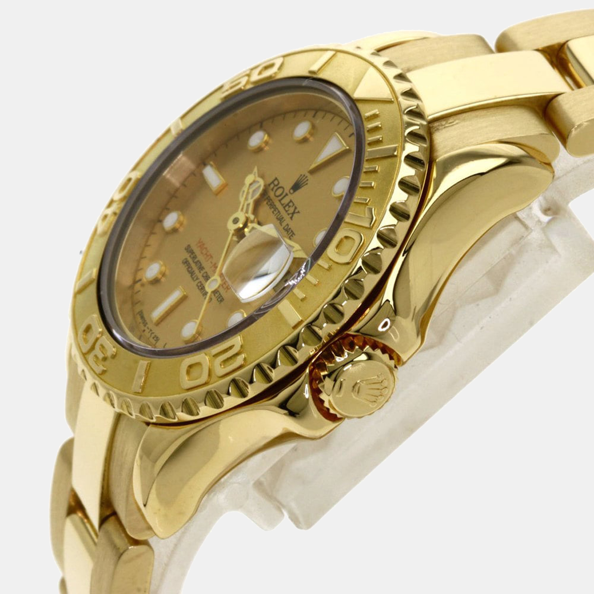 

Rolex Champagne 18K Yellow Gold Yacht-Master 69628 Women's Wristwatch 29 mm