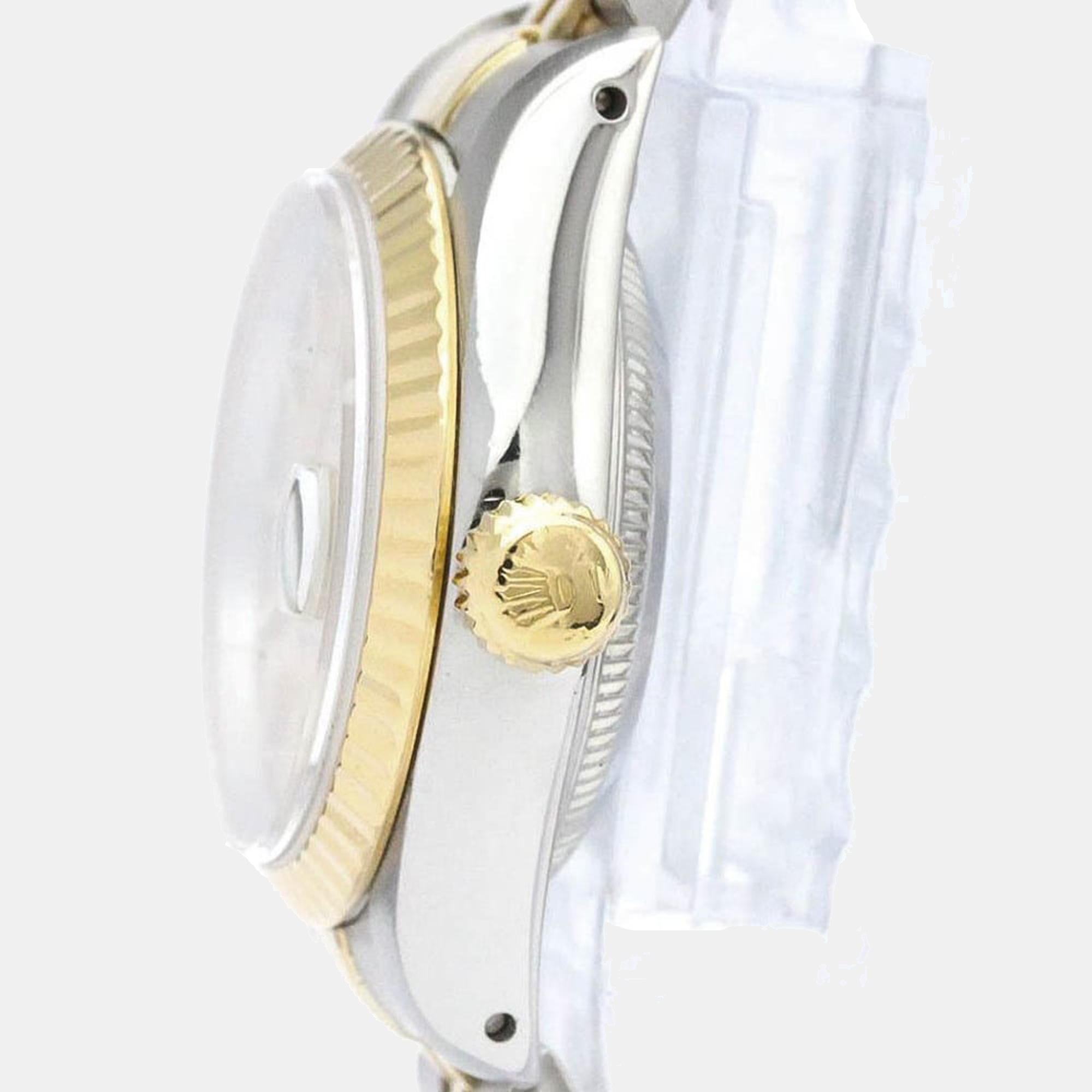 

Rolex Champagne 18K Yellow Gold And Stainless Steel Datejust 69173 Women's Wristwatch 26 mm
