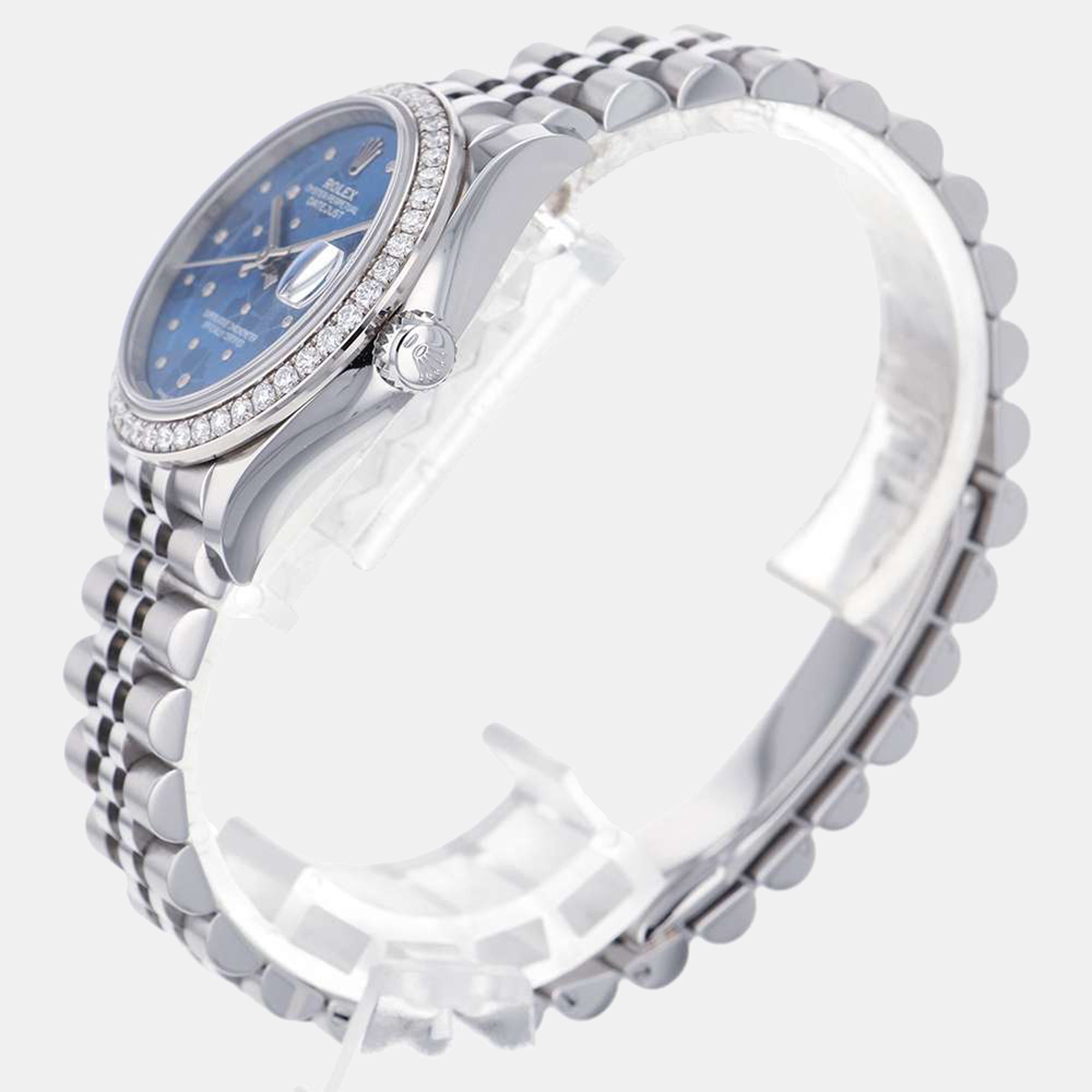 

Rolex Blue Diamonds 18k White Gold And Stainless Steel Datejust 278384RBR Women's Wristwatch 31 mm