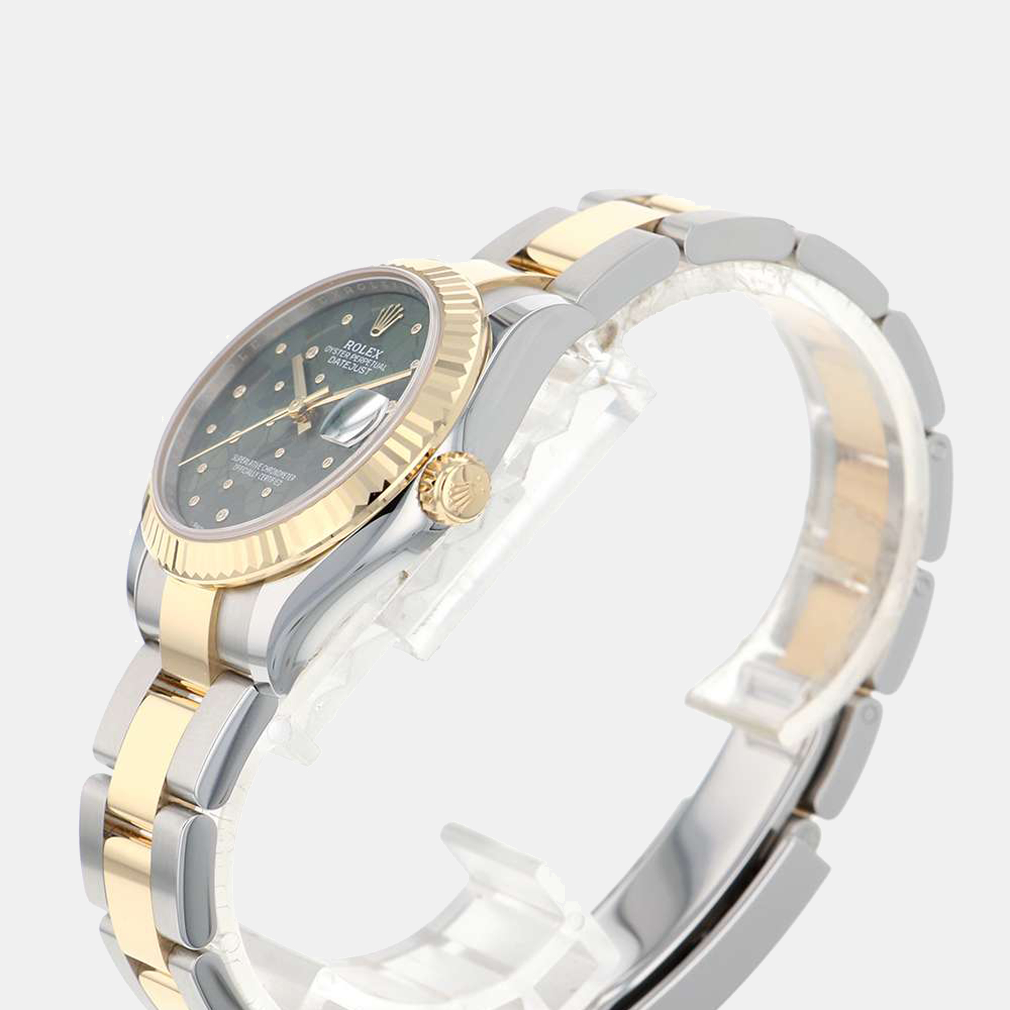 

Rolex Green Diamonds 18K Yellow Gold And Stainless Steel Datejust 278273 Women's Wristwatch 31 mm