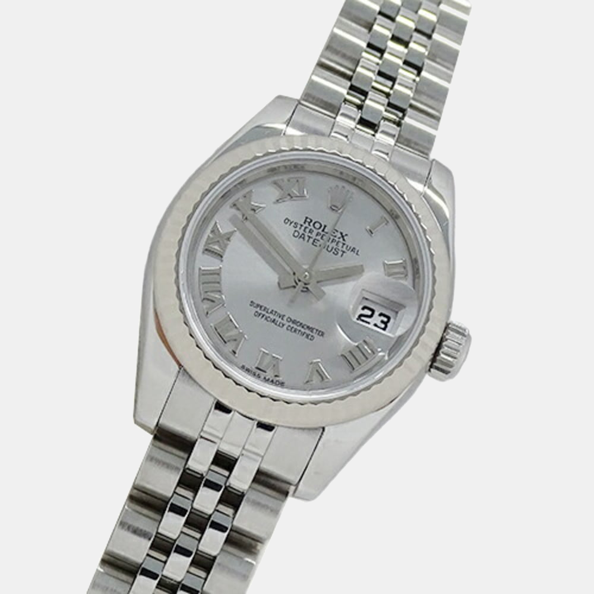 

Rolex Silver Stainless Steel Datejust 179174 Women's Wristwatch 26 mm