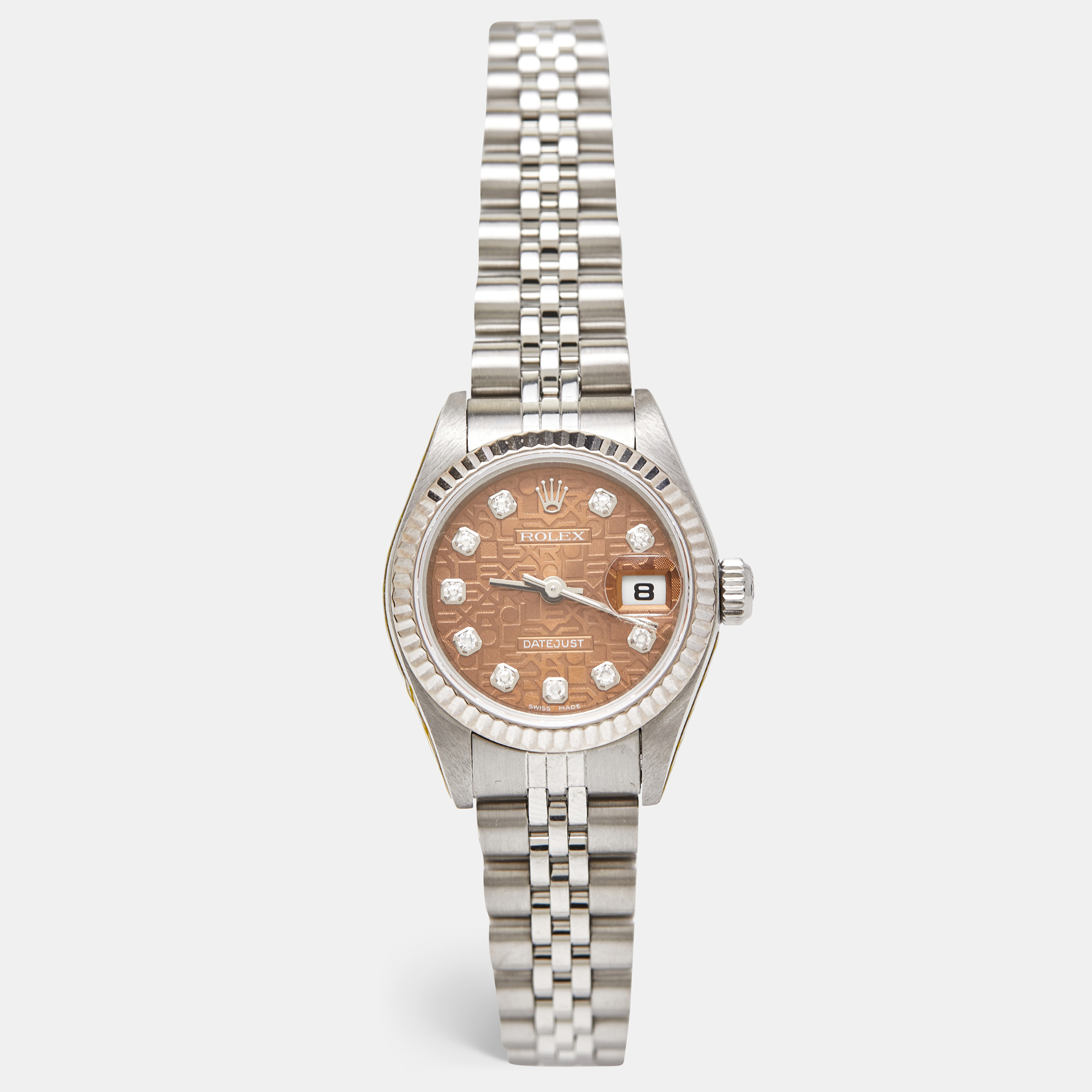 Rolex Datejust Steel Yellow Gold Anniversary Diamond Dial Ladies