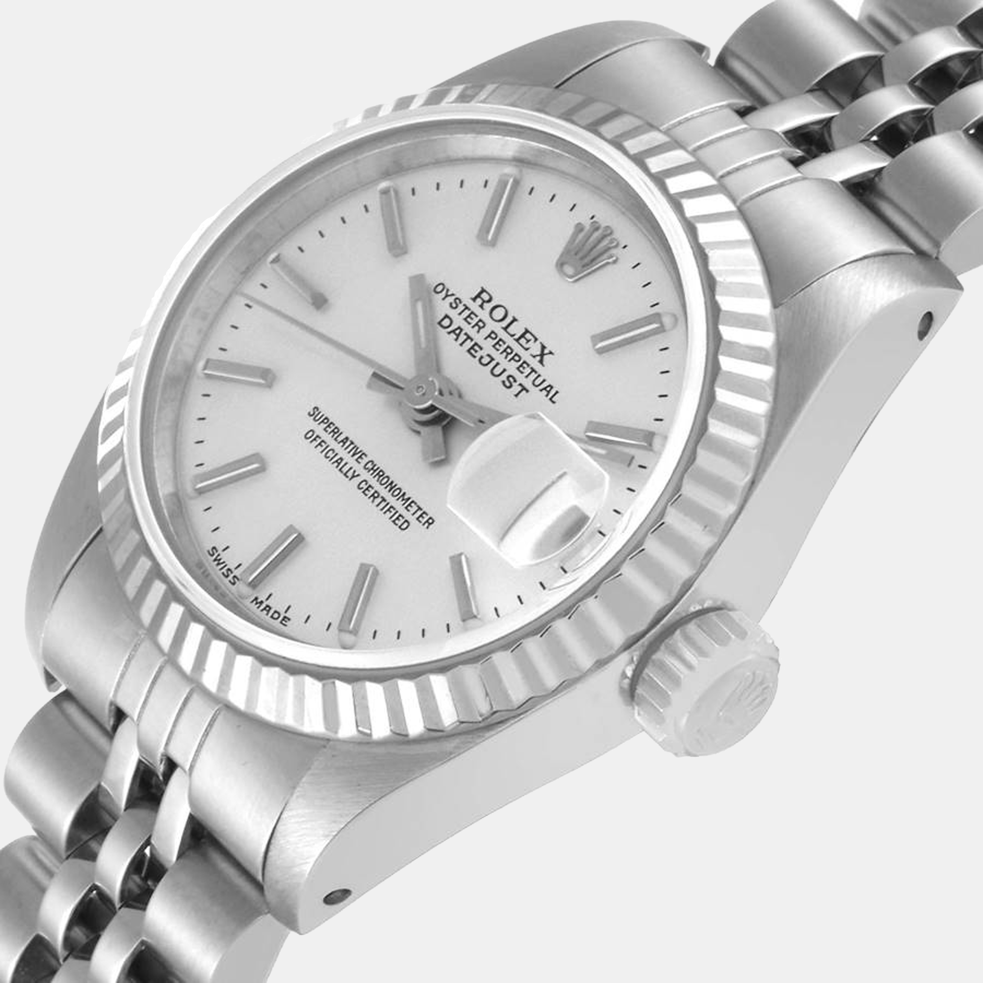 

Rolex Datejust Steel White Gold Silver Dial Ladies Watch 69174
