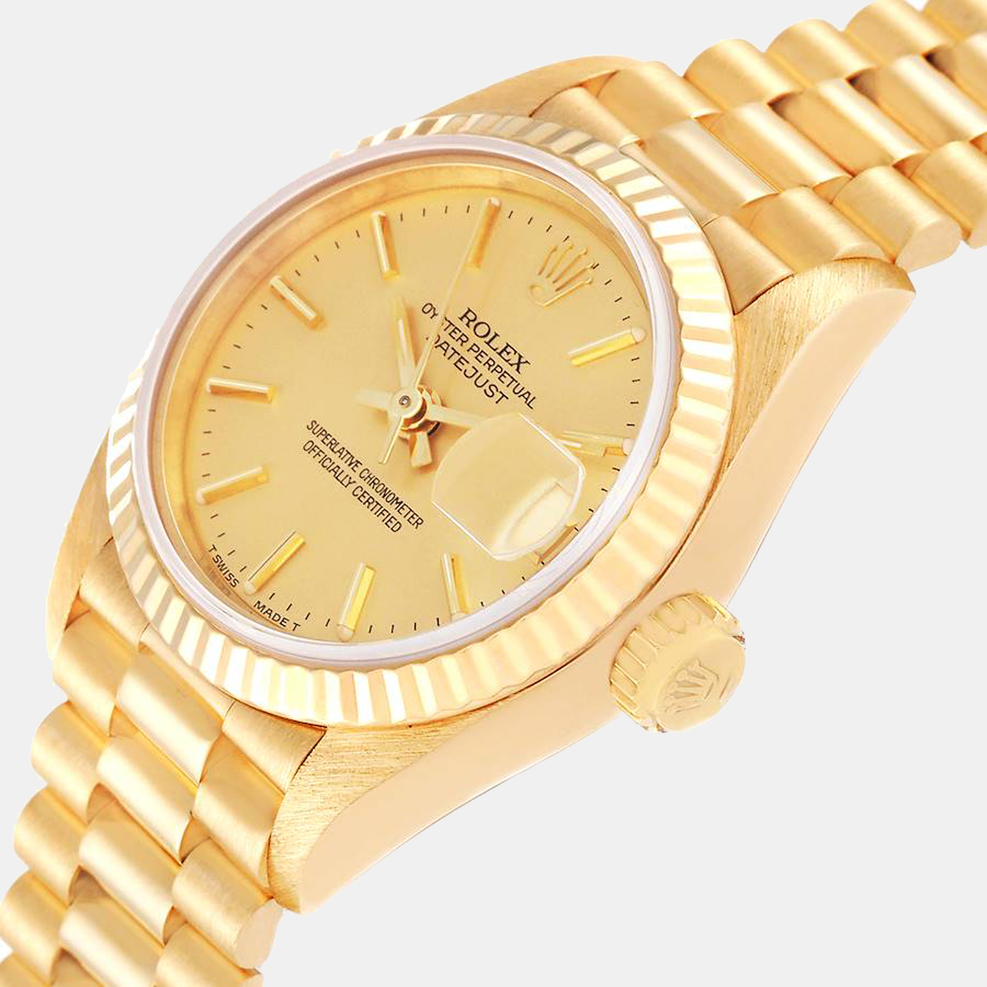 

Rolex Datejust President Yellow Gold Champagne Dial Ladies Watch 69178