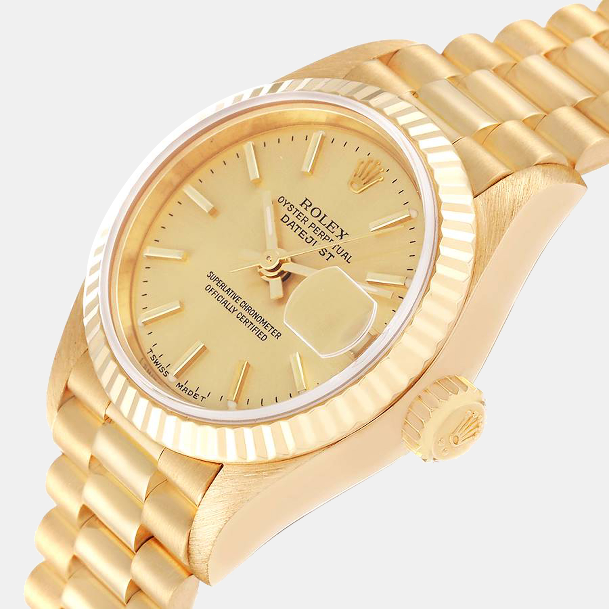 

Rolex Datejust President Yellow Gold Champagne Dial Ladies Watch 69178