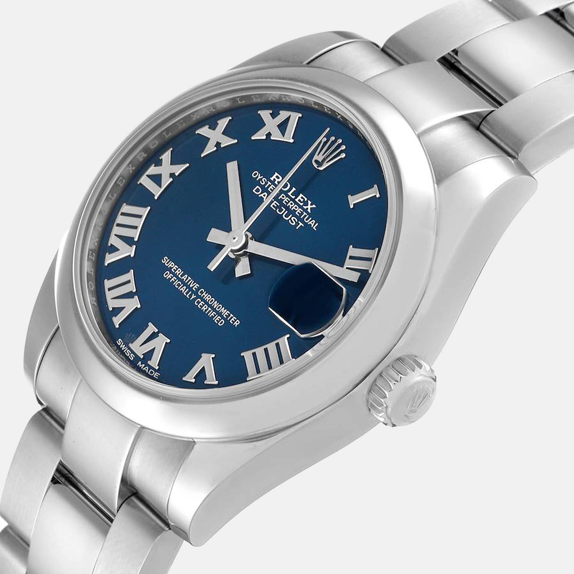 

Rolex Datejust Midsize Steel Blue Roman Dial Ladies Watch 178240