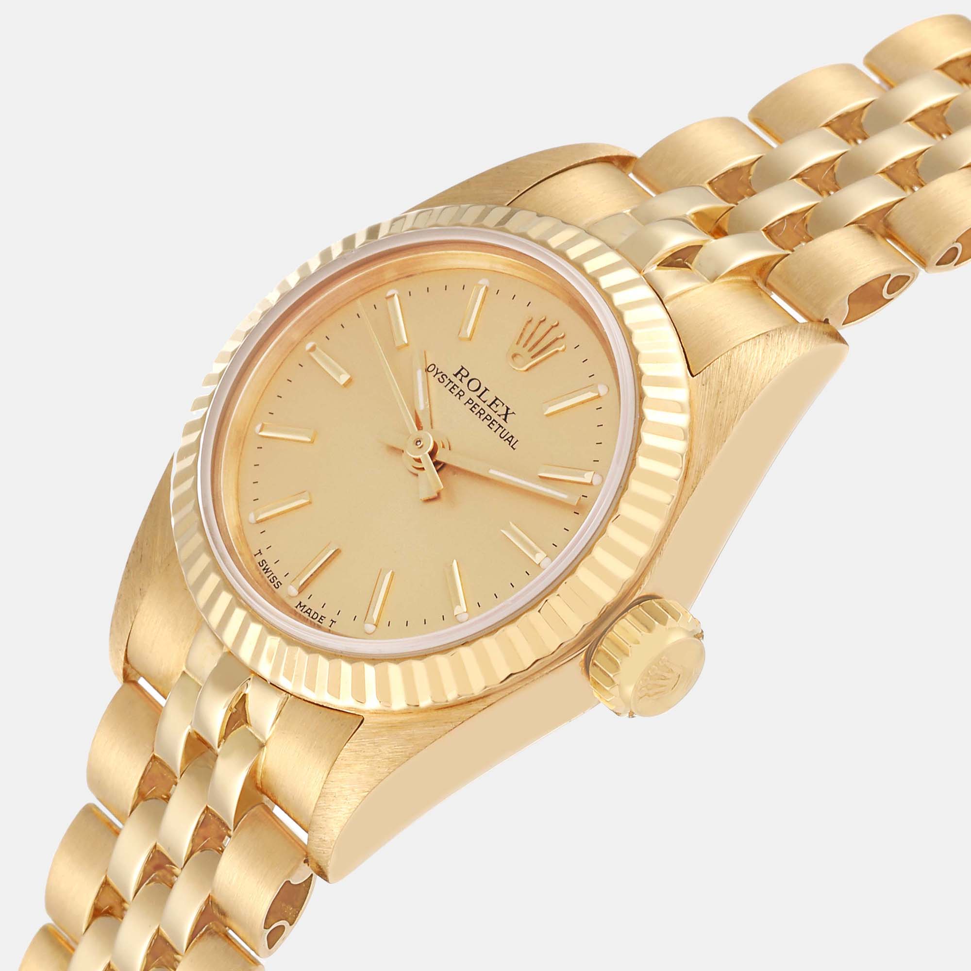 

Rolex President No-Date Yellow Gold Jubilee Bracelet Ladies Watch 67198